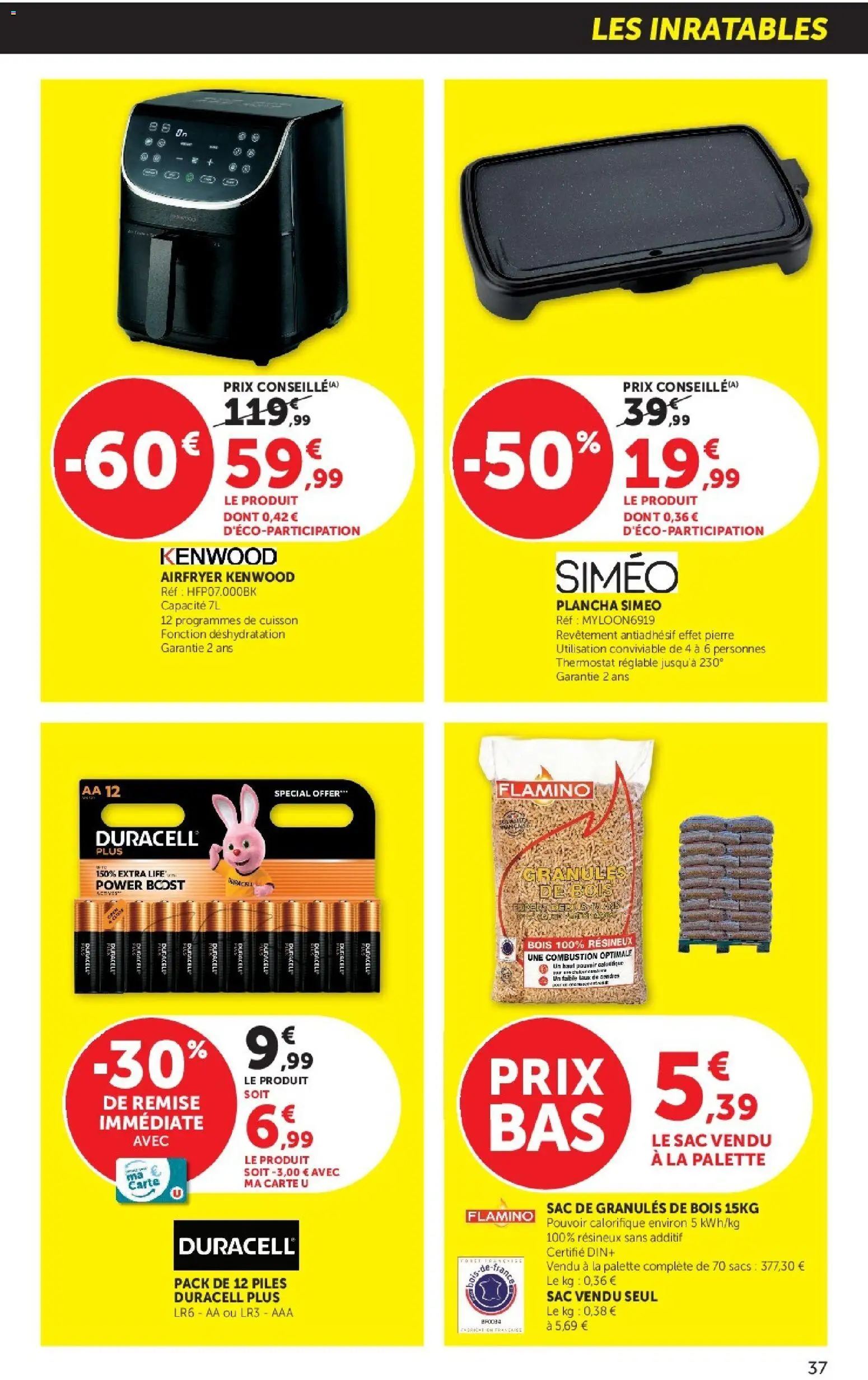 {H1} | Page: 37 | Produits: Plancha, Sac, Granules de bois, Piles