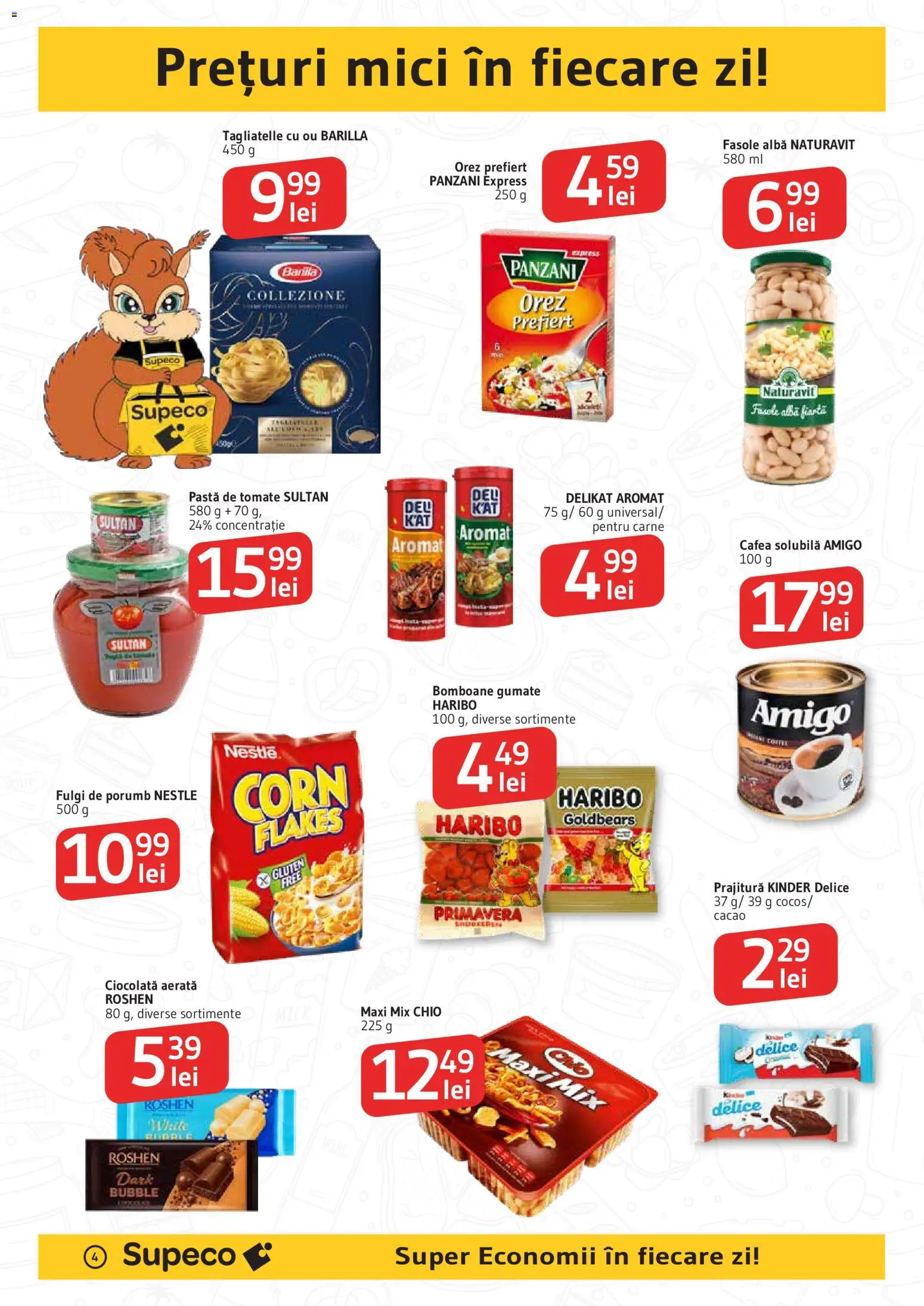Noul catalog Supeco – valabil de la 11.06.2026 | Pagină: 4 | Produse: Pastă de tomate, Ciocolată, Cacao, Fasole albă