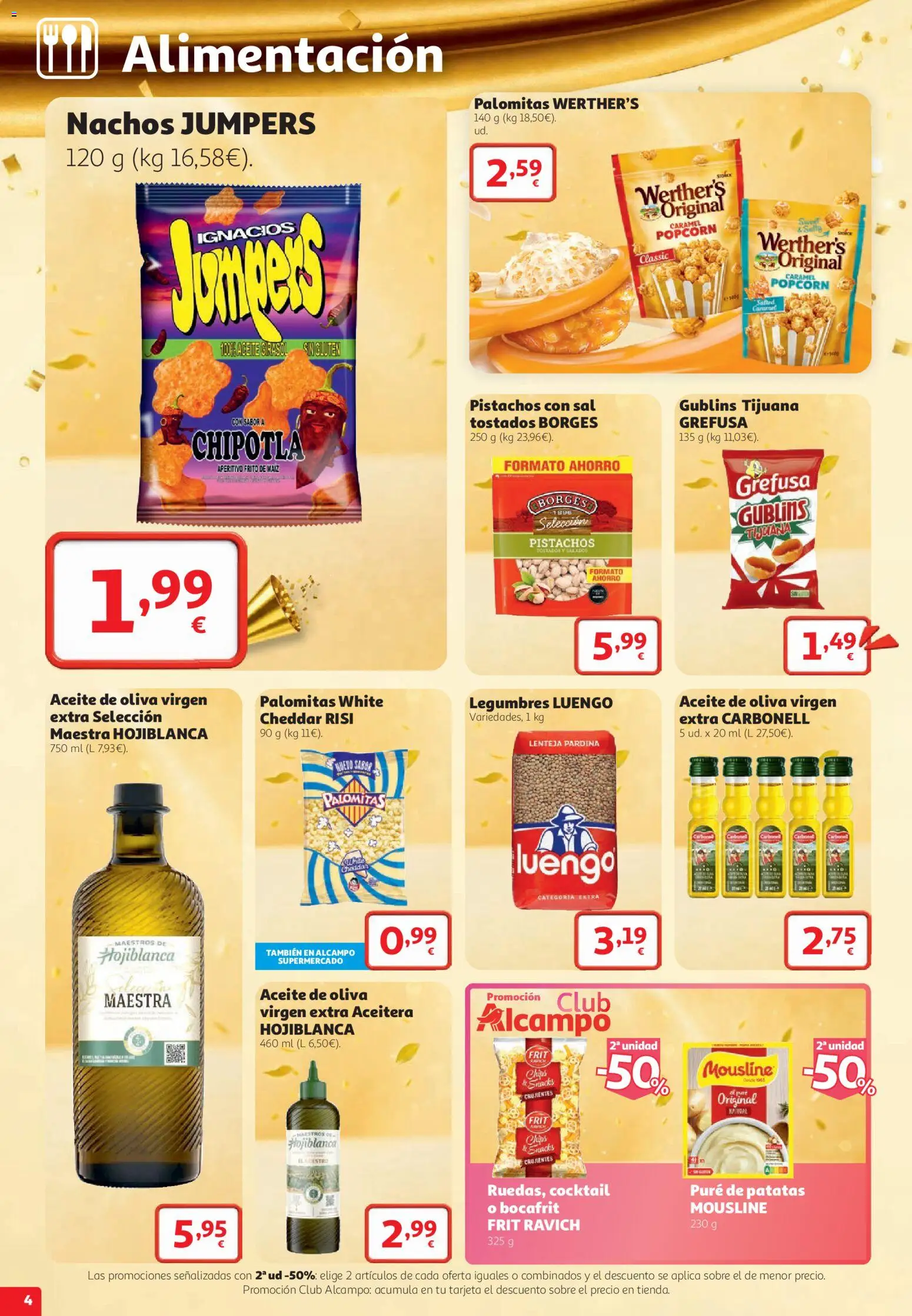 Alcampo folleto Fuenlabrada │ válido desde el 22/10/2026 | Página: 4 | Productos: Maíz, Puré, Patatas, Sal