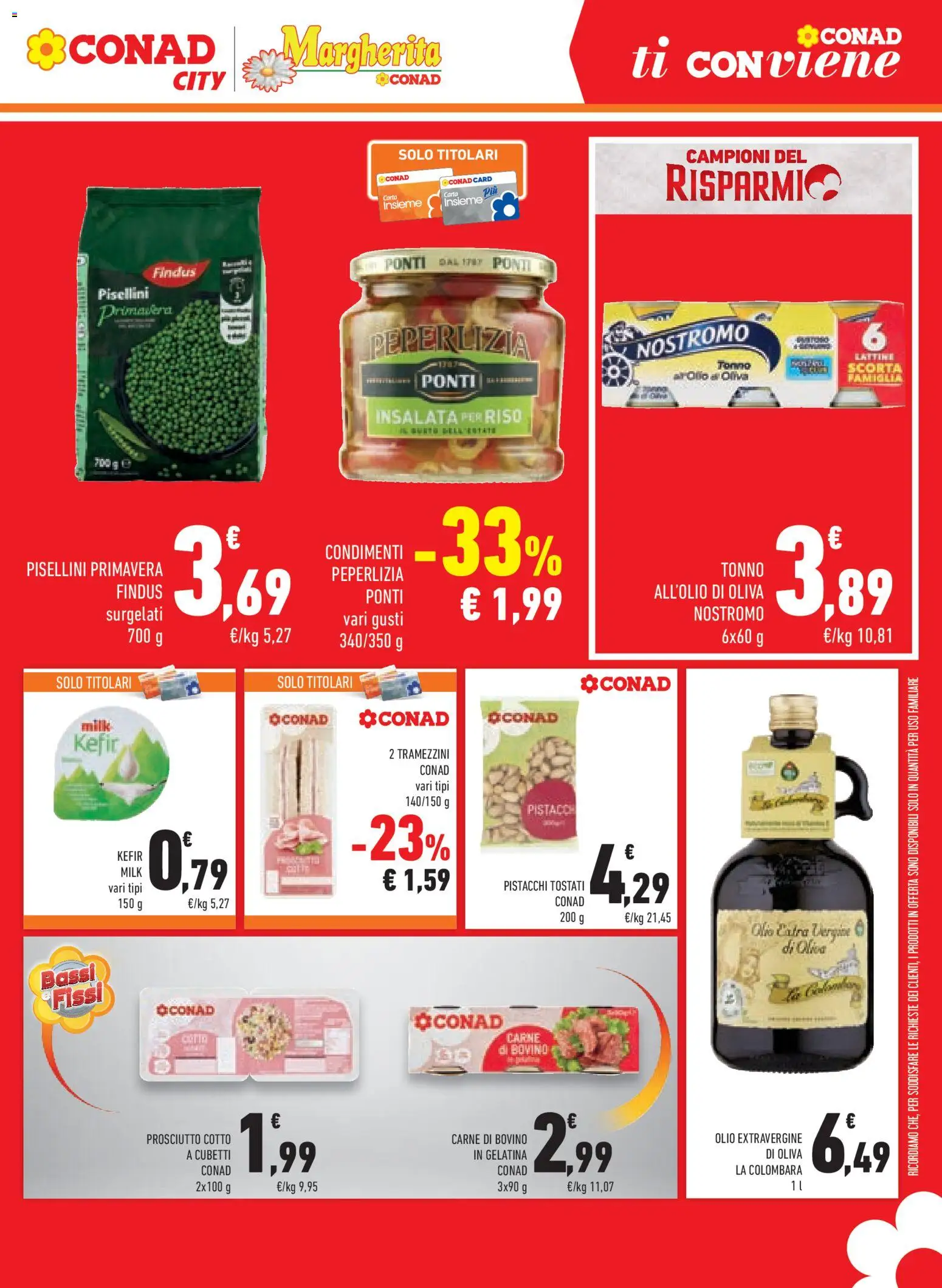 Volantino Conad del 01/07/2026 | Pagina: 5 | Prodotti: Prosciutto Cotto, Riso, Insalata, Olio