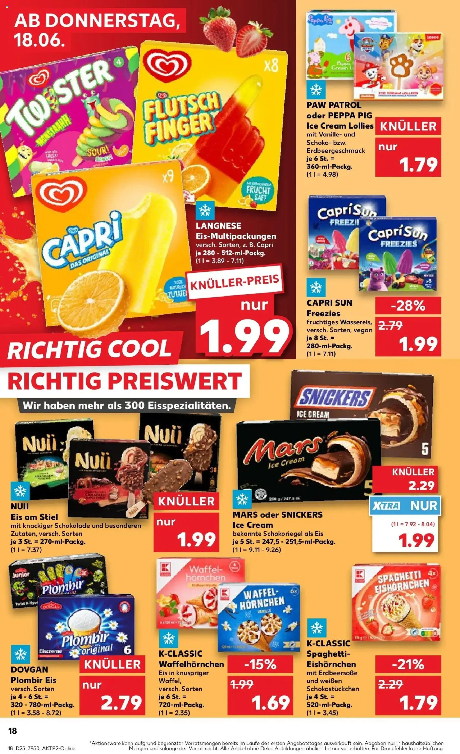 Kaufland Prospekt Hildesheim – gültig ab 15.06.2026 | Seite: 27 | Produkte: Langnese, Schokolade, Mars, Eis