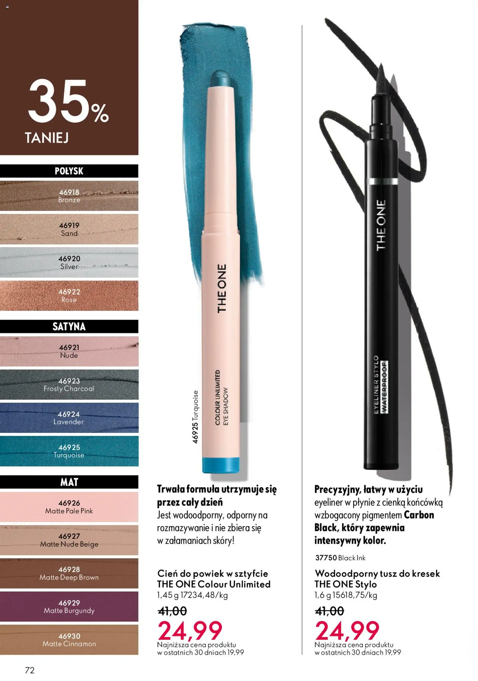 Oriflame Katalog 8 2026 od 27.05.2026 | Strona: 72 | Produkty: Eyeliner