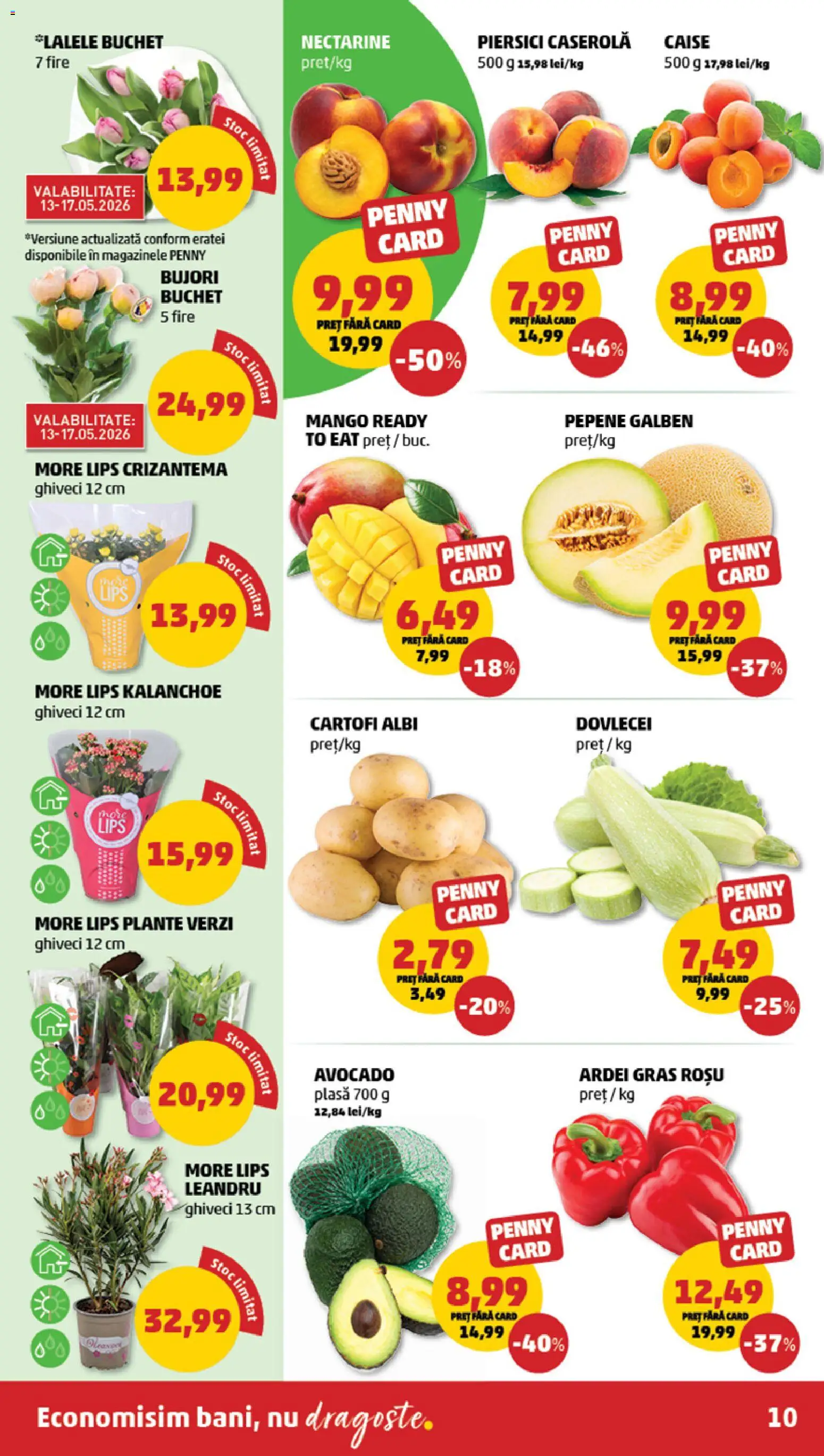 Noul catalog PENNY – valabil de la 13.05.2026 | Pagină: 10 | Produse: Pepene Galben, Temizlik kovası, Ghiveci, Ahtapot
