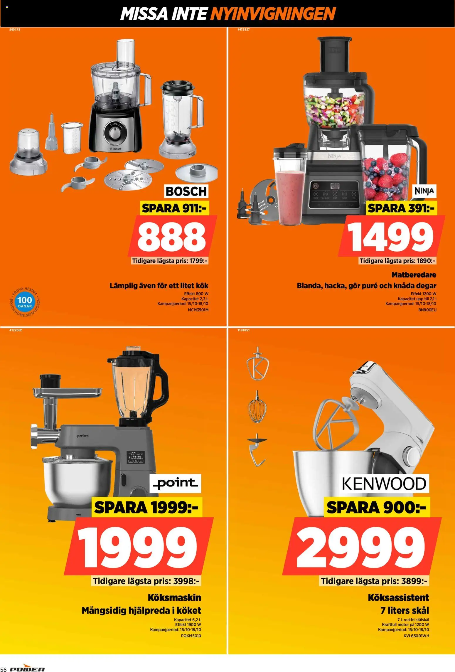 Power reklamblad aktuell från 15/10/2026 | Sida: 56 | Produkter: Matberedare, Puré