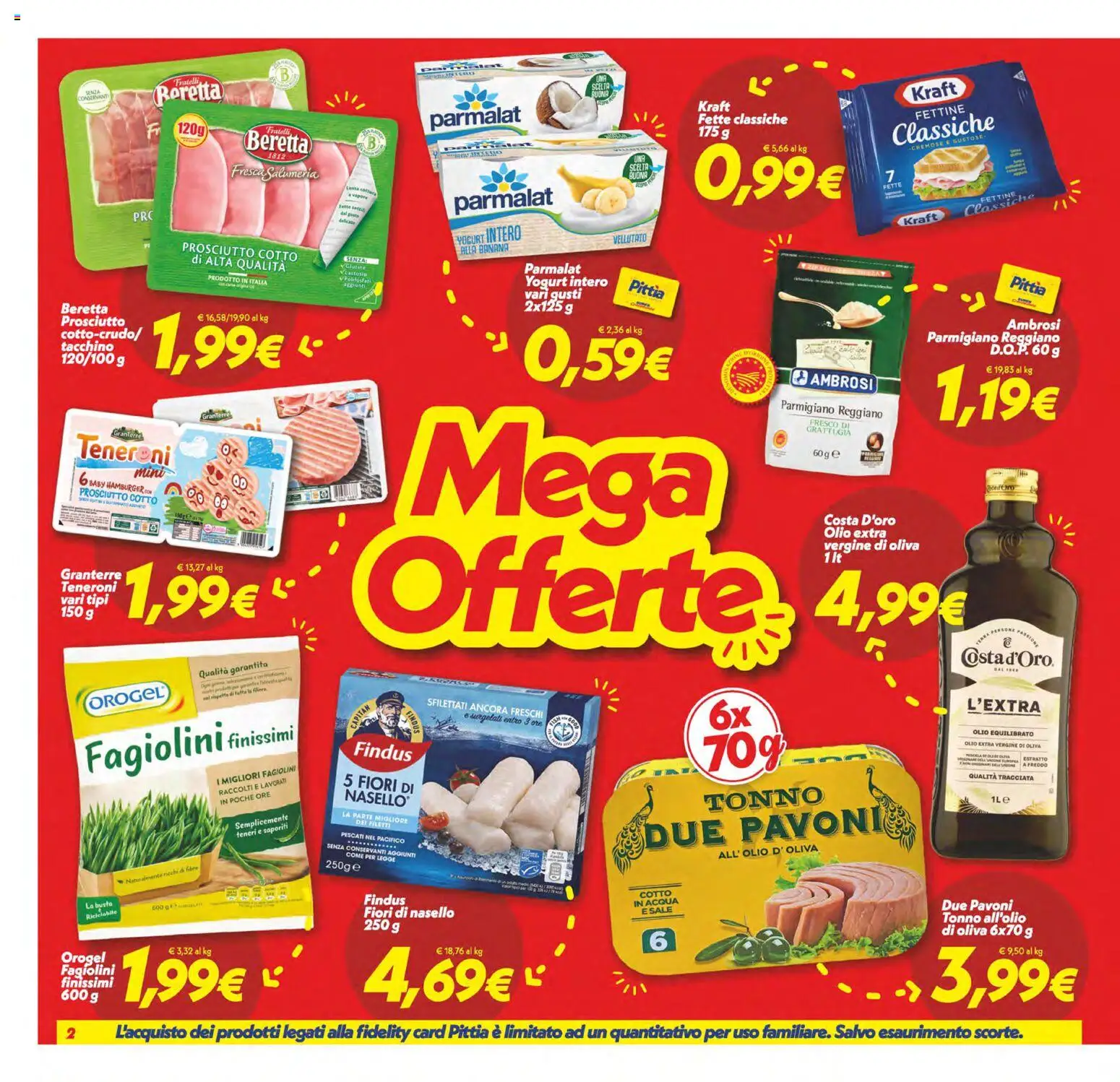 Volantino SuperConveniente del 02/10/2026 | Pagina: 2 | Prodotti: Prosciutto, Olio extra vergine, Olio d'oliva, Fagiolini