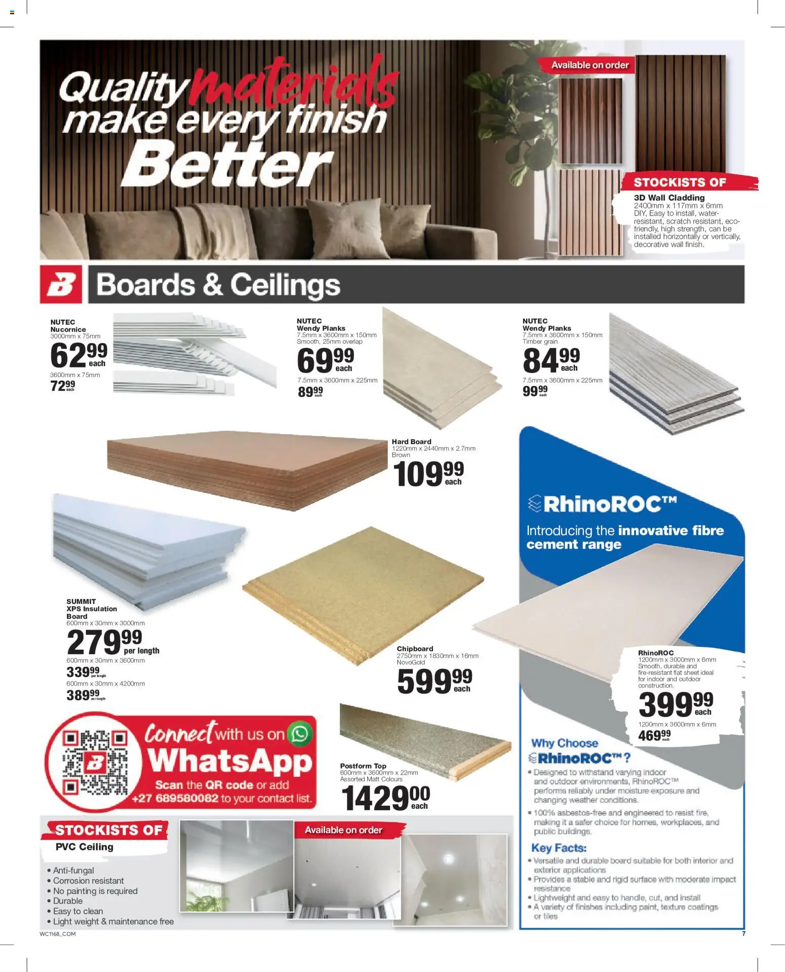 New Build It catalogue – valid from 25/08/2026 | Page: 7 | Products: Light, Cladding, Water, Cement