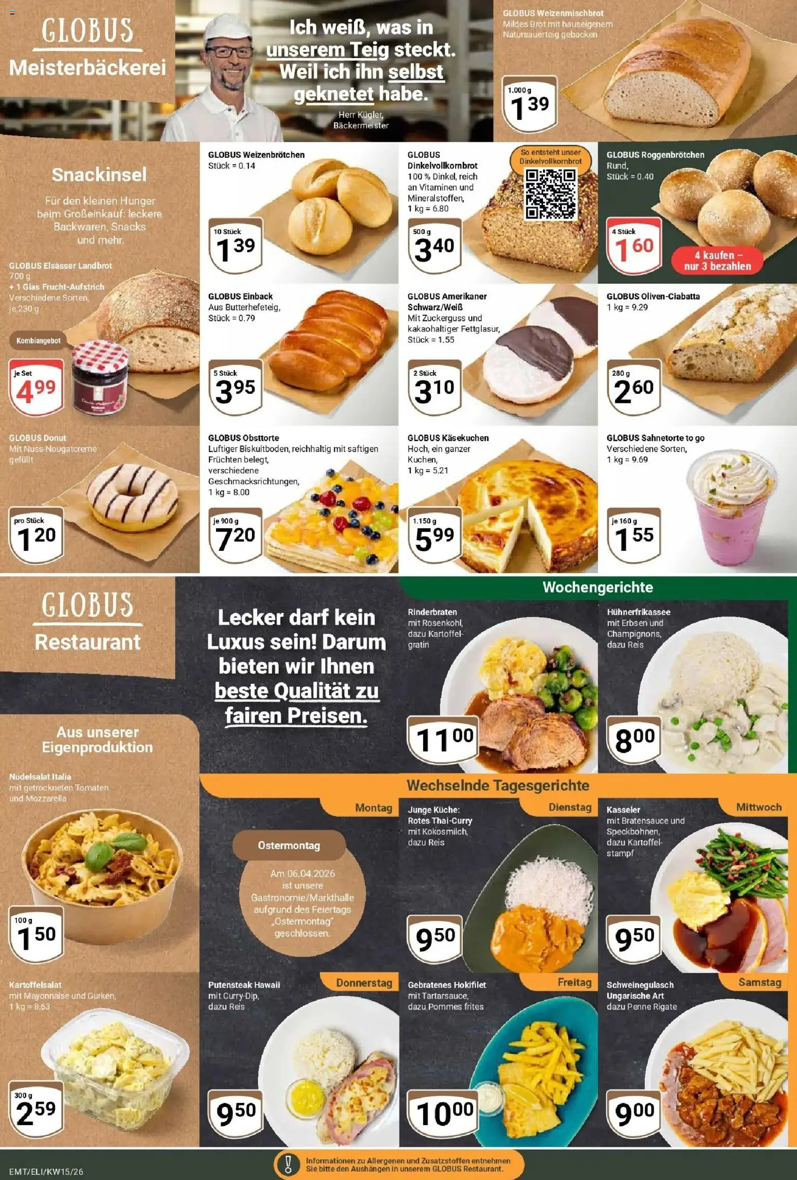 Globus prospekt Erfurt-Linderbach	 – gültig ab 07.04.2026 | Seite: 5 | Produkte: Mozzarella, Pommes, Brot, Reis