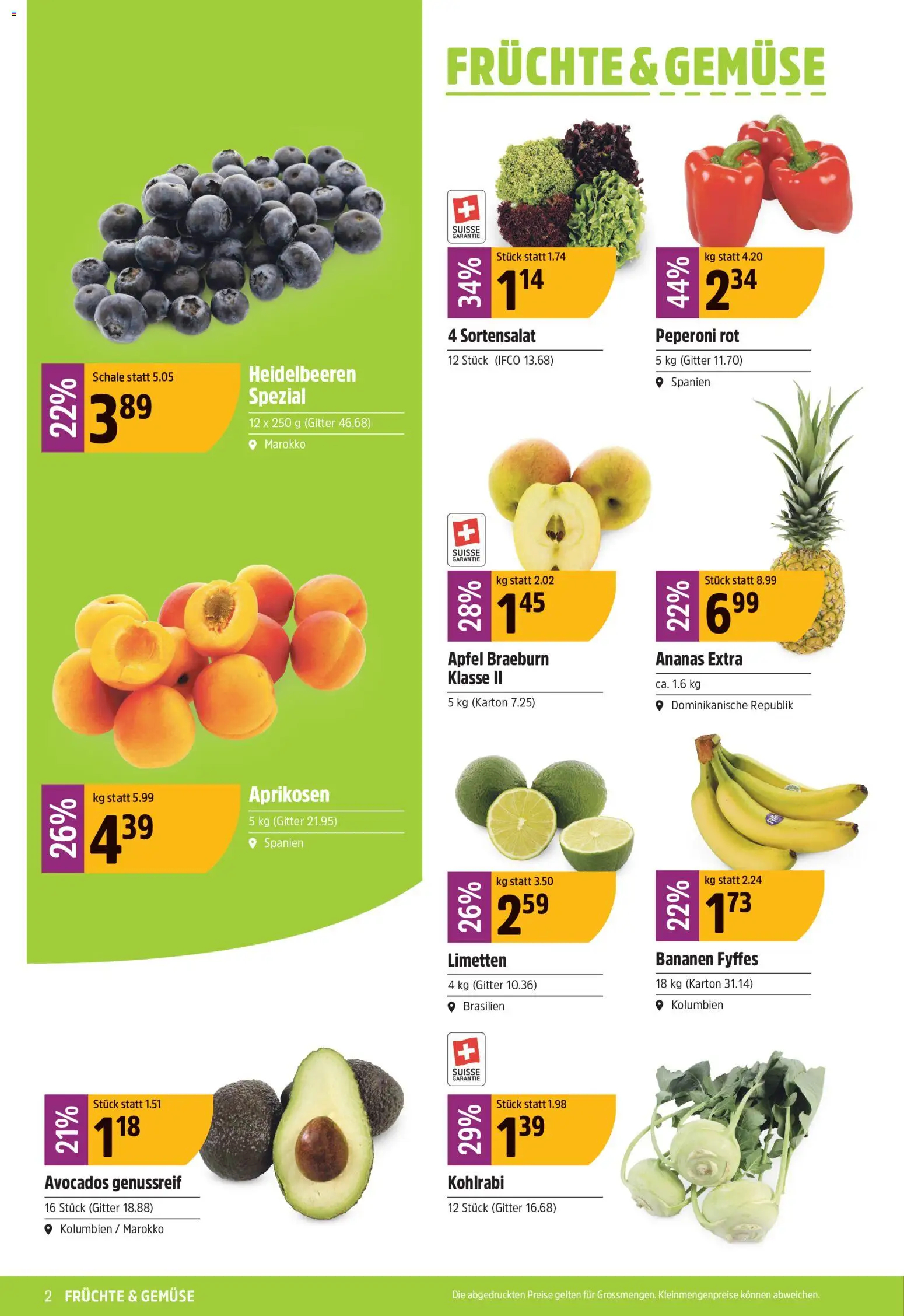 TopCC aktionen – gültig ab 11.05.2026 | Seite: 2 | Produkte: Äpfel, Bananen, Ananas, Früchte