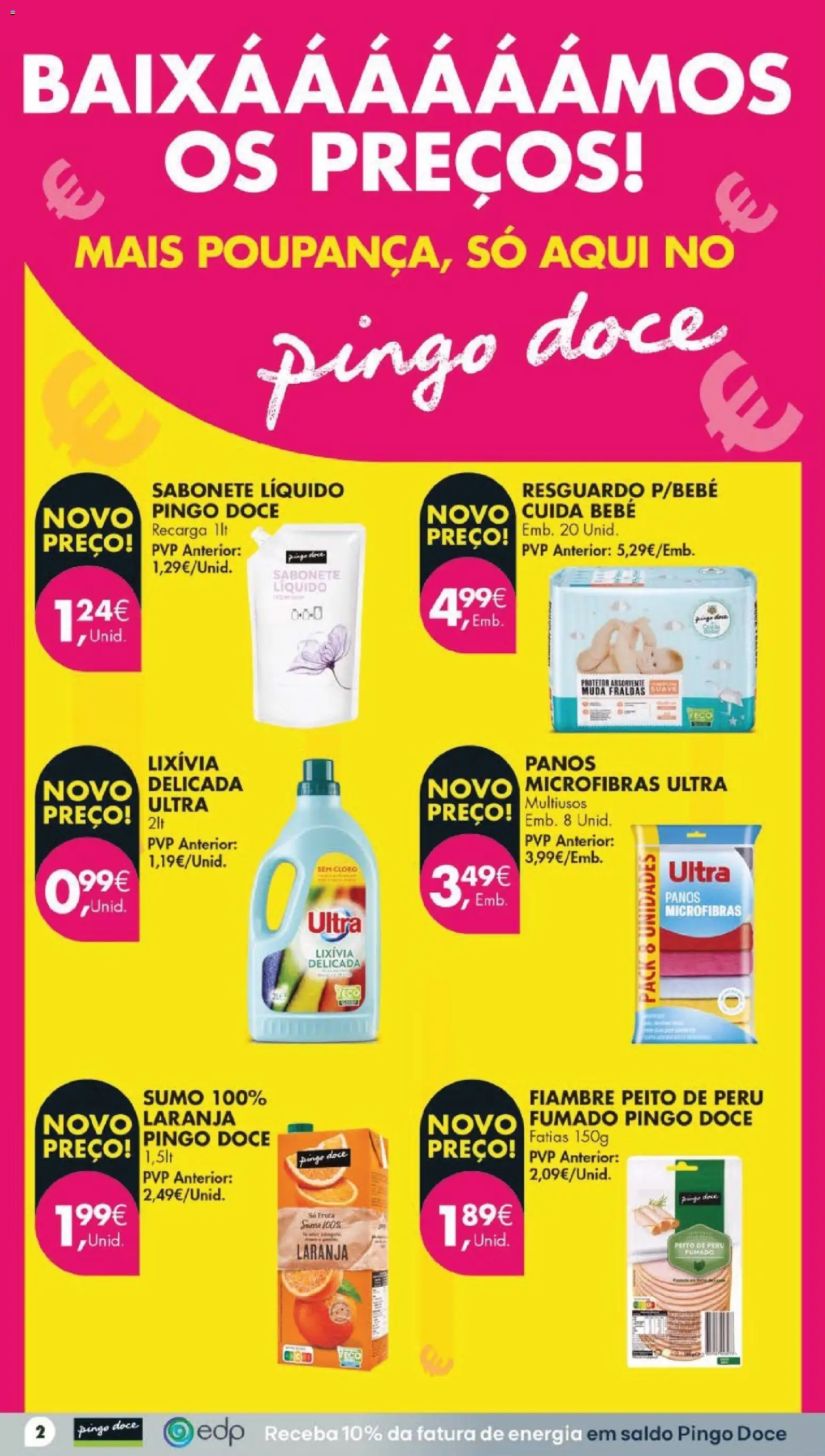 Pingo Doce folheto │ válido de 11/08/2026 | Página: 2 | Produtos: Peito de peru, Fraldas, Peru, Sabonete líquido