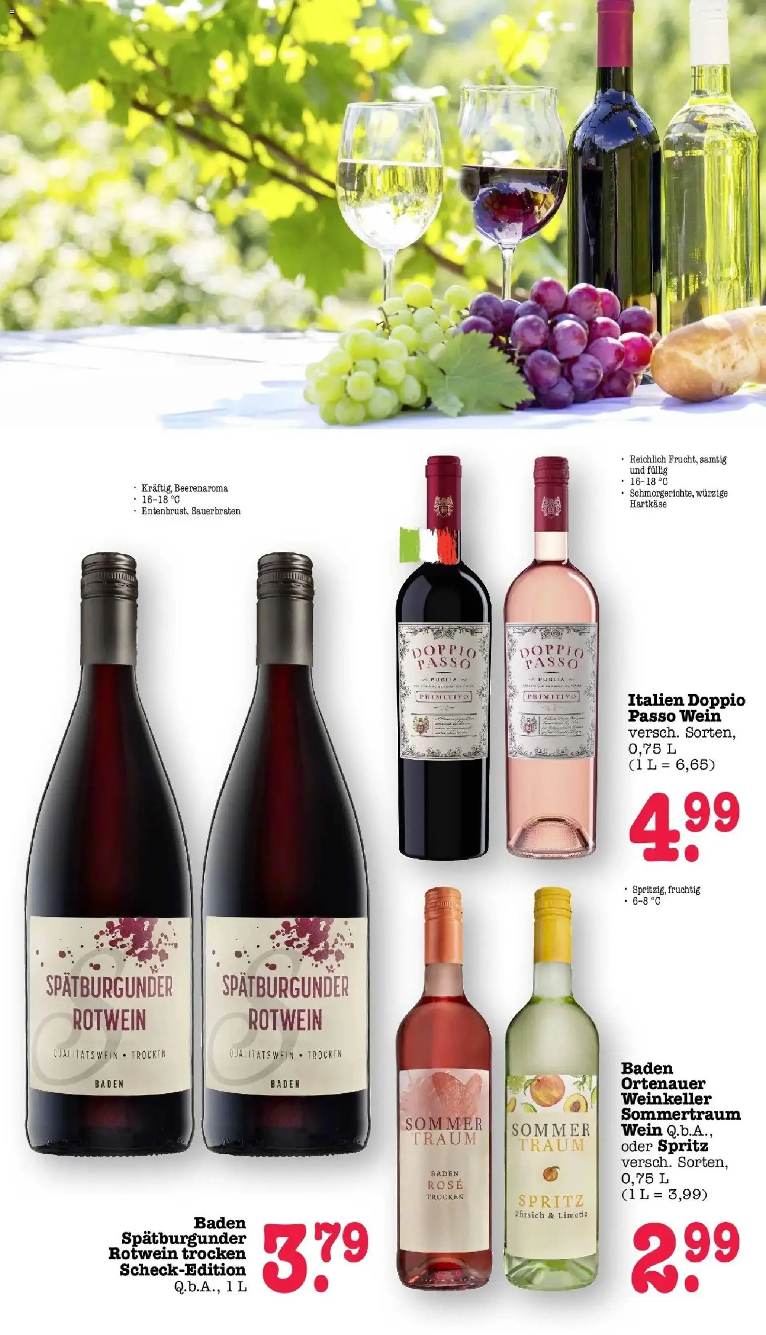Marktkauf Prospekt Wörth Am Rhein (ab 17.08.2026) » Angebote online | Seite: 46 | Produkte: Rotwein trocken, Pfirsich, Limette, Wein