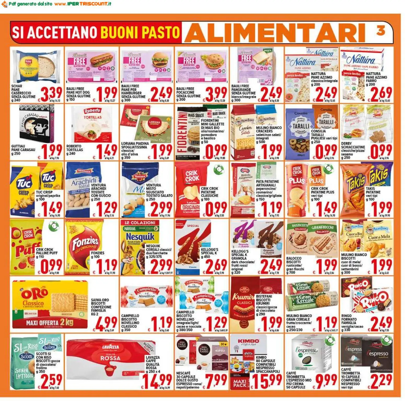 Volantino Ipertriscount del 23/10/2026 | Pagina: 3 | Prodotti: Caffè, Crackers, Cracker, Olio d'oliva