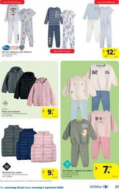 Mouwloze jas uniseks, Mouwloze jas uniseks, 3 tot 14 jaar, verschillende kleuren - Voorbeeld van een folder van Carrefour, geldig van 22/07/2026 | Pagina: 27 | Producten: Sweater, Sweatshirt, Vest, Jas