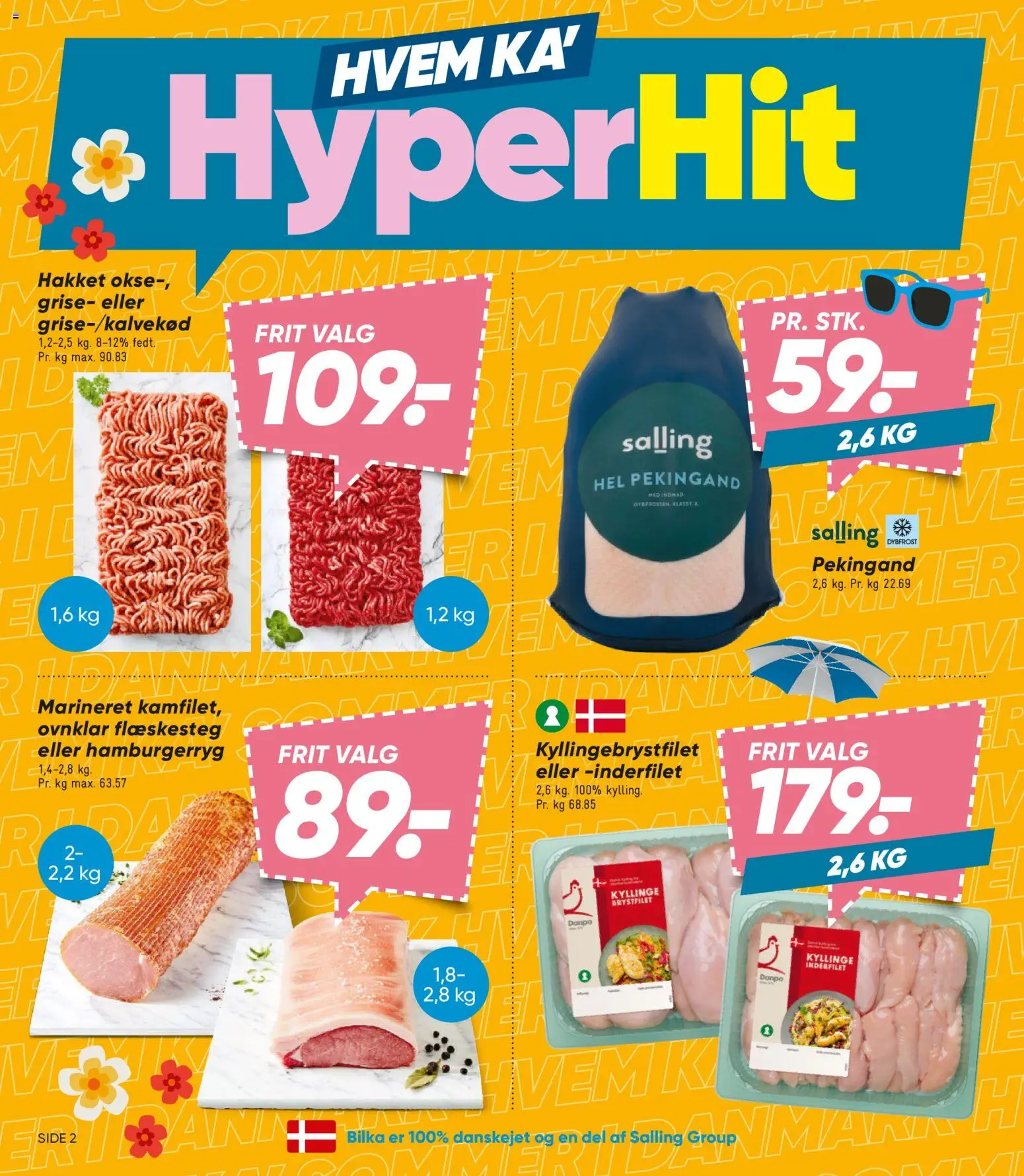 Bilka tilbudsavis – gyldig fra 26/06/2026 | Side: 2 | Produkter: Flæskesteg, Hamburgerryg