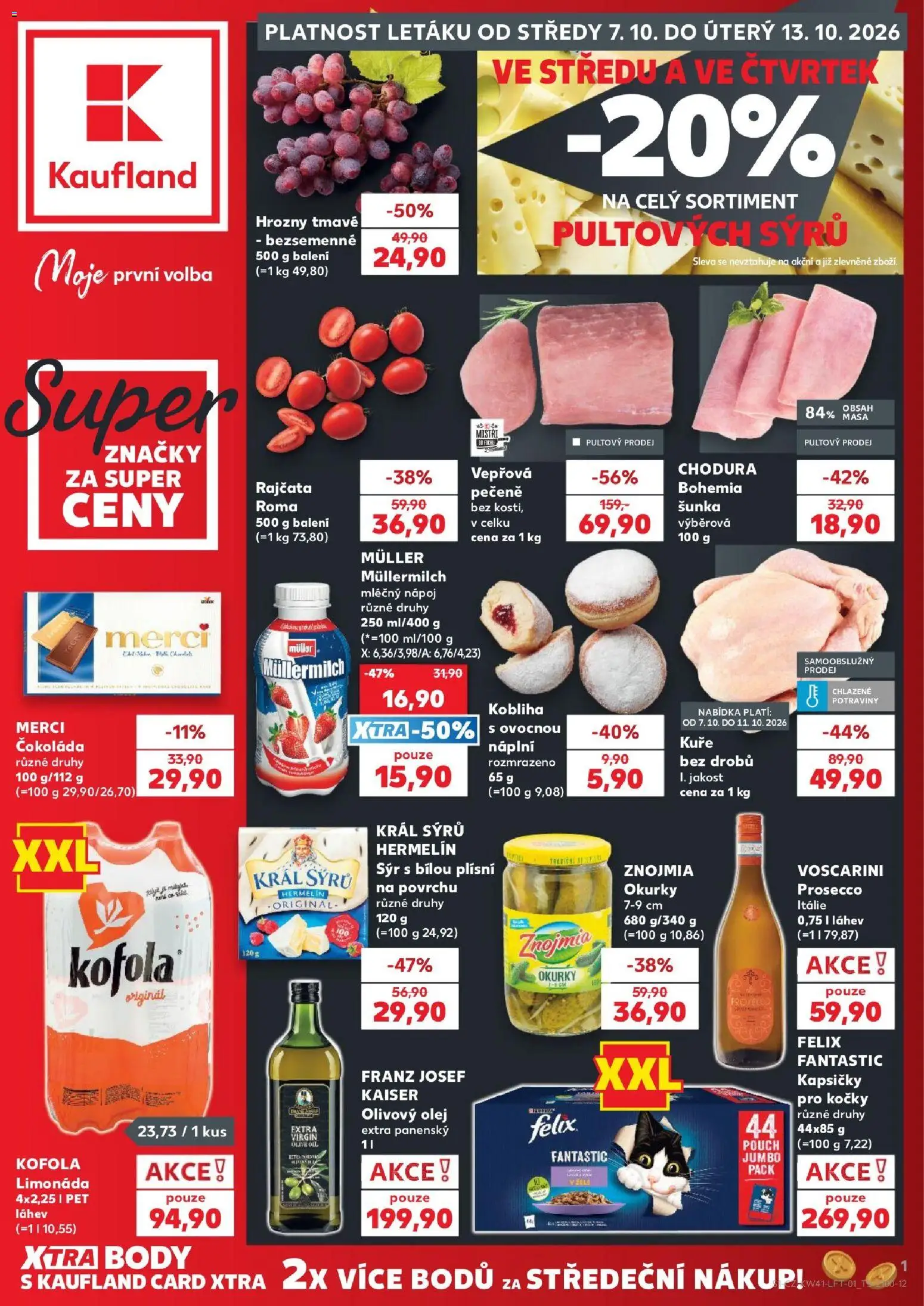 Kaufland leták - Liberec od 07.10.2026 | Strana: 1 | Produkty: Olivový olej, Olej, Šunka, Potraviny