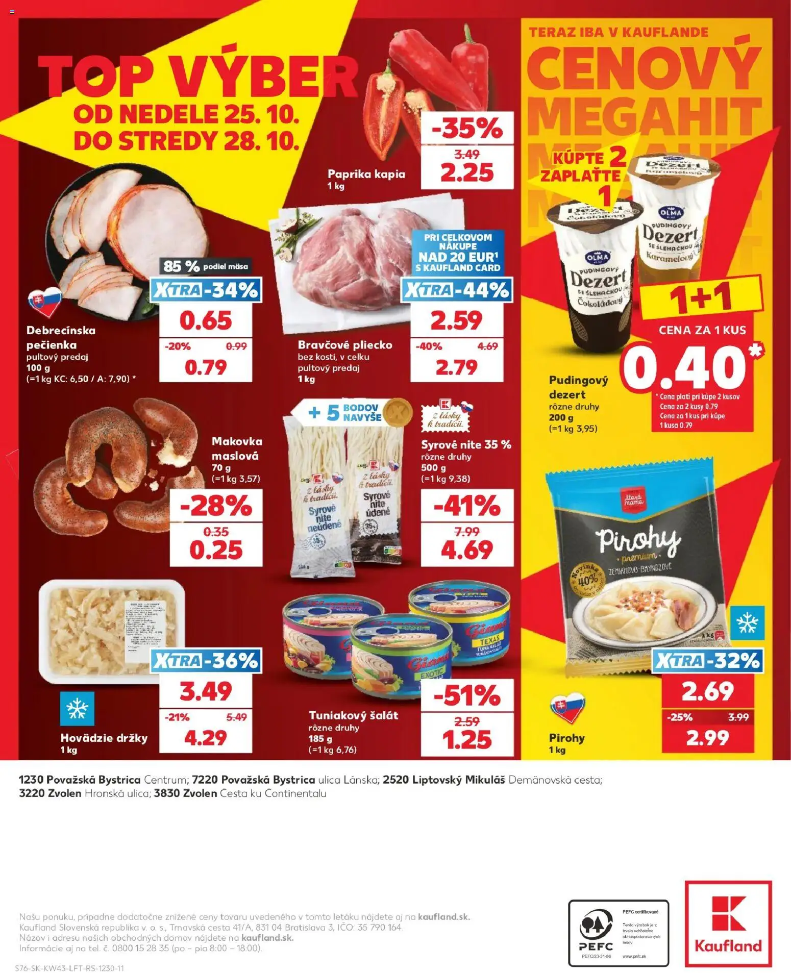 Nové Kaufland akcie – leták je platný od 22.10.2026 | Strana: 76 | Produkty: Paprika, Pirohy, Šalát, Držky