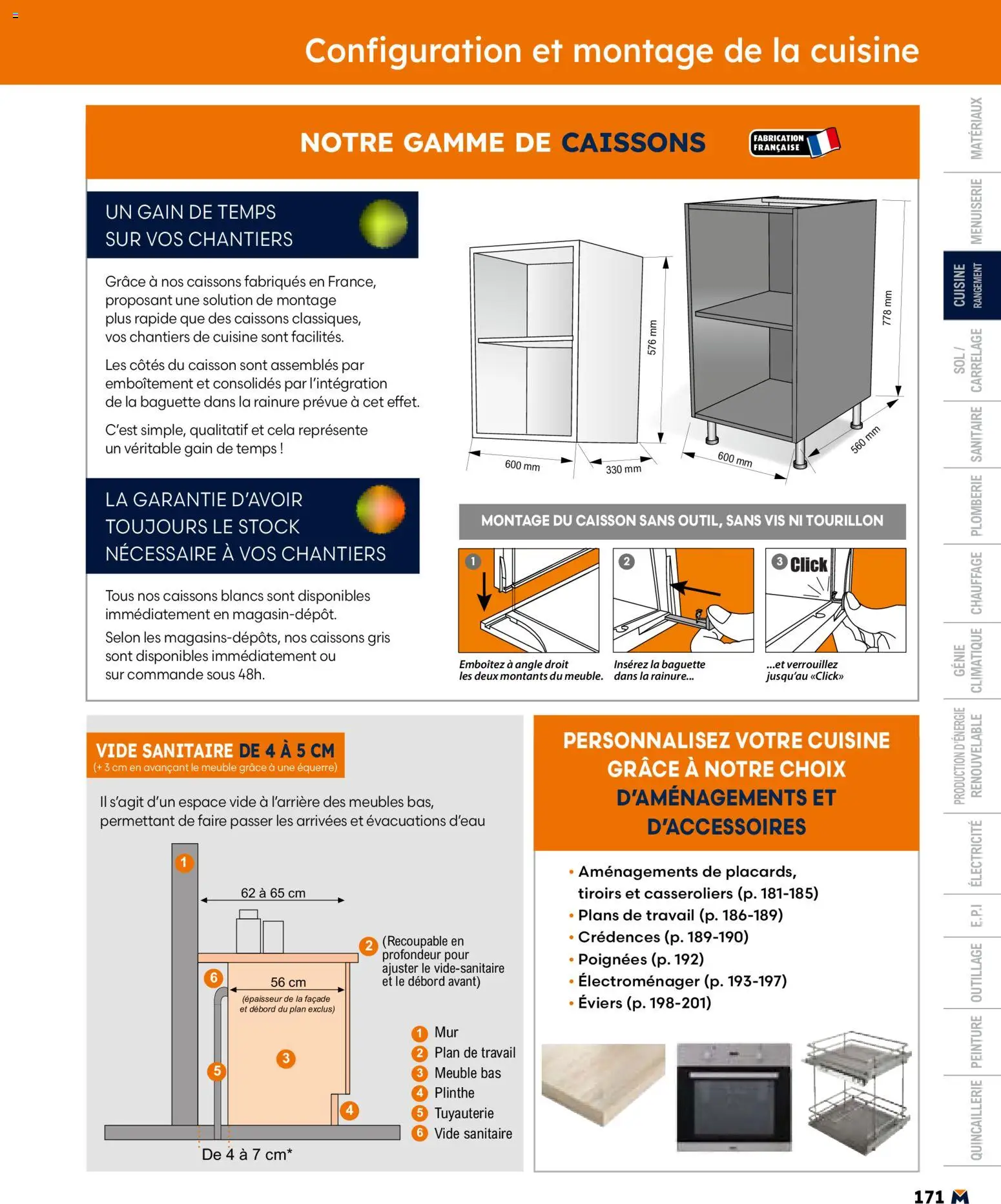 {H1} | Page: 171 | Produits: Meuble, Meuble bas, Poignées, Tiroirs