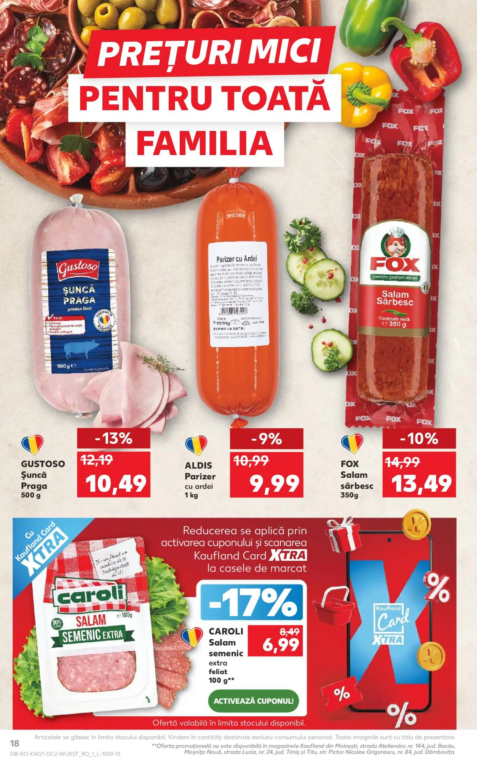 Noul catalog Kaufland – valabil de la 20.05.2026 | Pagină: 18 | Produse: Mici, Ardei, Salam, Parizer