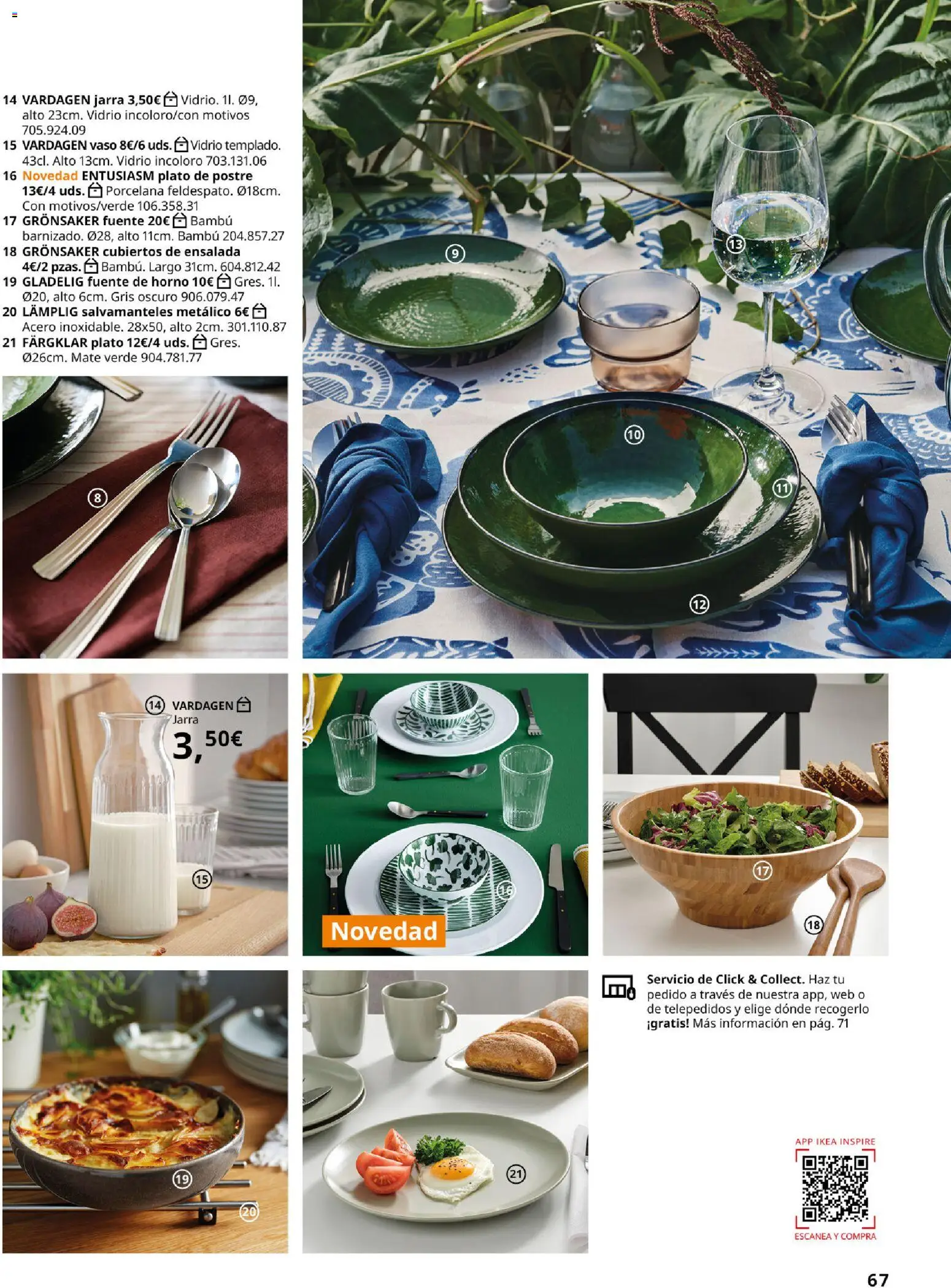 IKEA - Accesorios y decoración │ válido desde el 01/09/2026 | Página: 67 | Productos: Postre, Ensalada, Horno