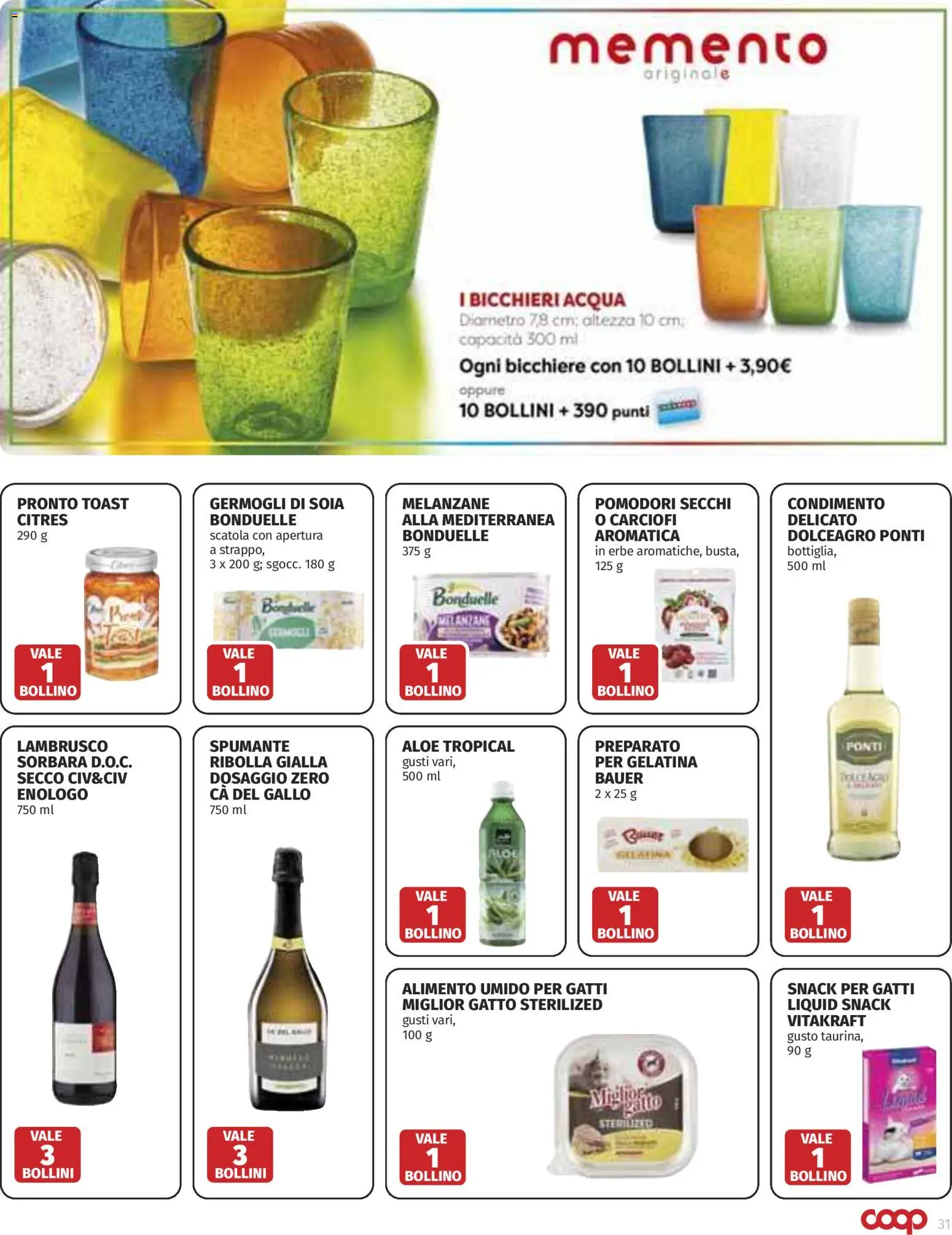 Volantino COOP del 11.06.2026 | Pagina: 31 | Prodotti: Pomodori, Spumante, Pomodori secchi, Scatola