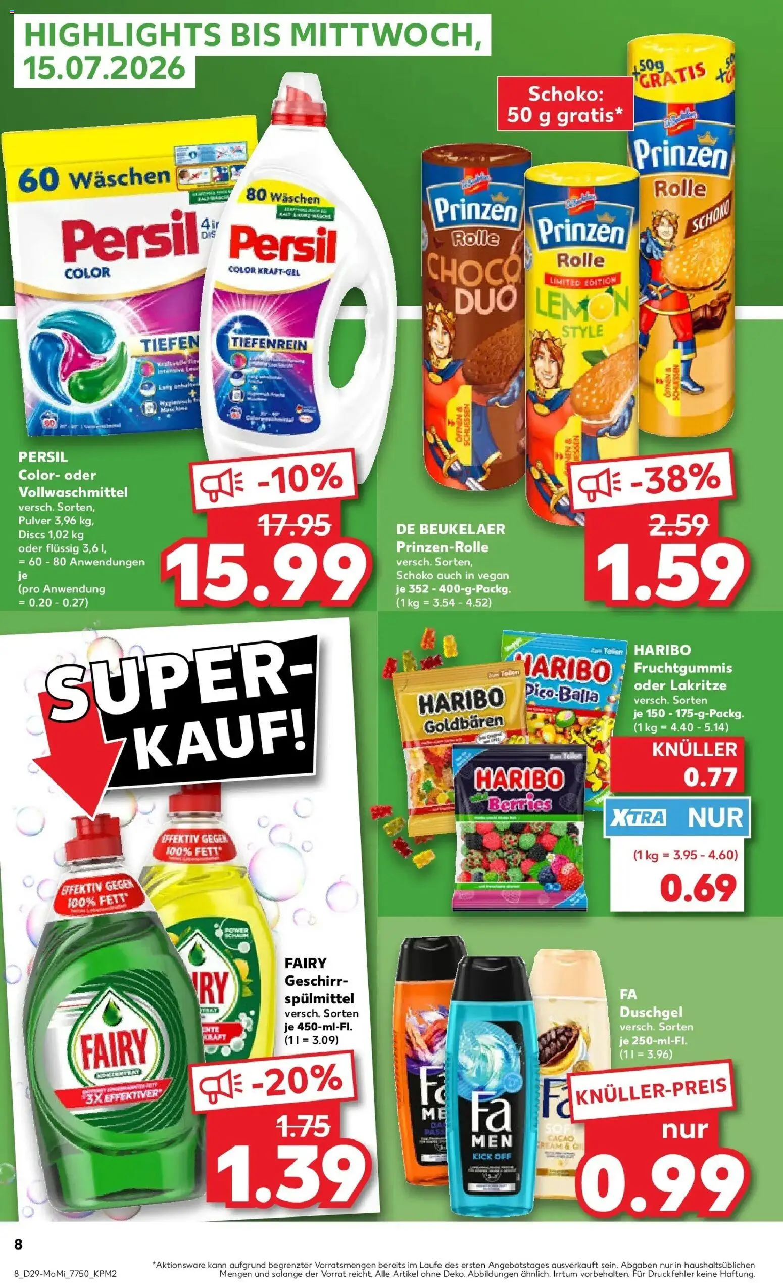 Kaufland Prospekt Mainz – gültig ab 13.07.2026 | Seite: 8 | Produkte: Haribo, Duschgel, Persil