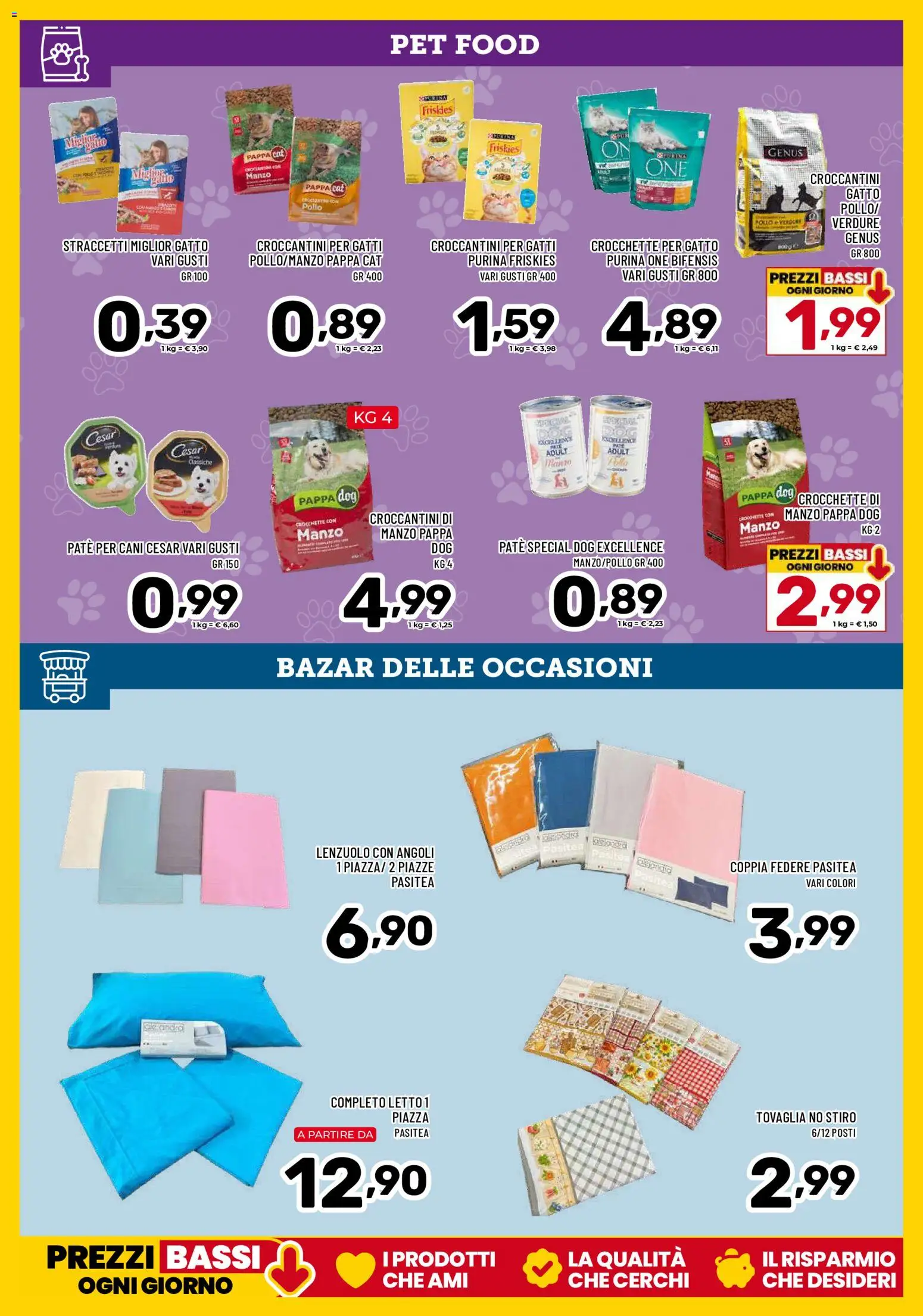 Volantino Il Centesimo del 13/10/2026 | Pagina: 15 | Prodotti: Paté, Pollo, Crocchette, Tovaglia