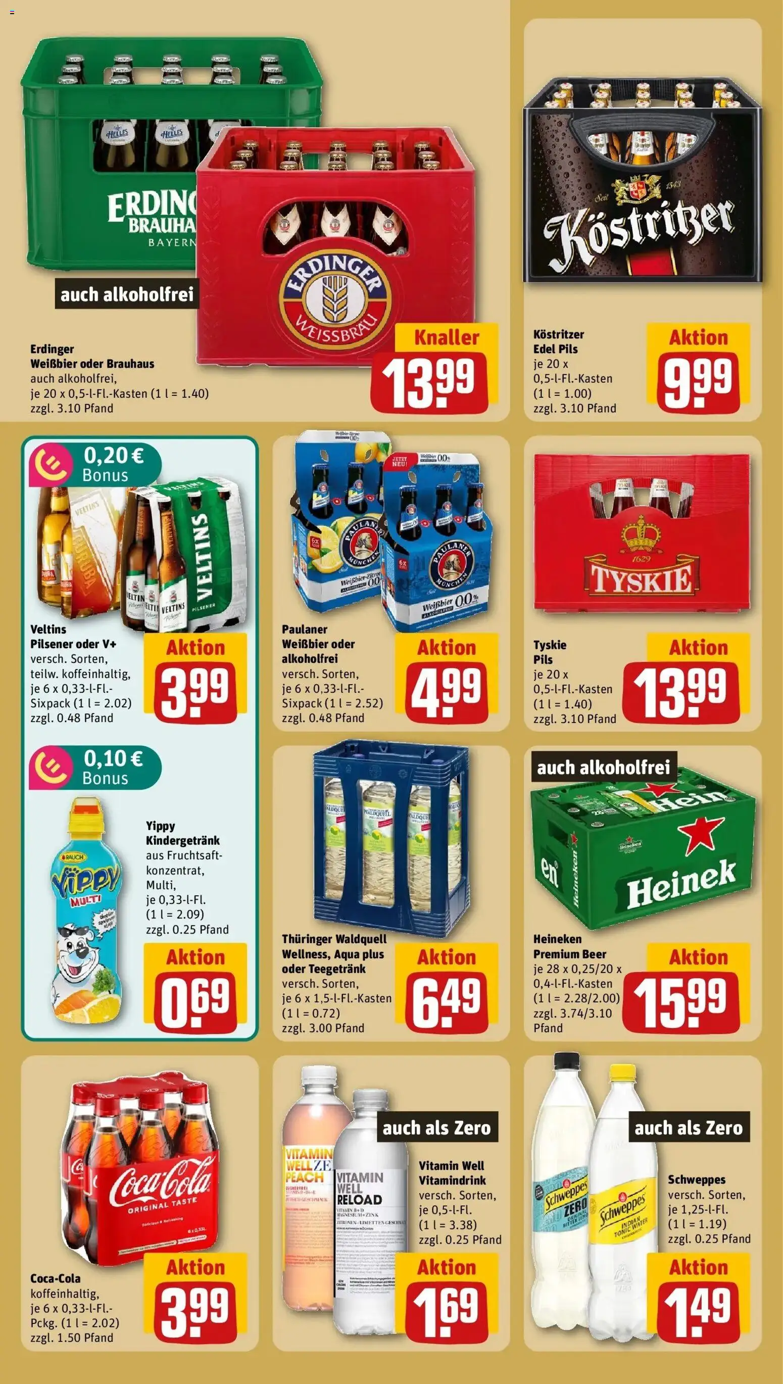 REWE Prospekt ab 17.08.2026 zum Blättern » Angebote | Seite: 17 | Produkte: Tyskie, Kostritzer, Pils, Schweppes