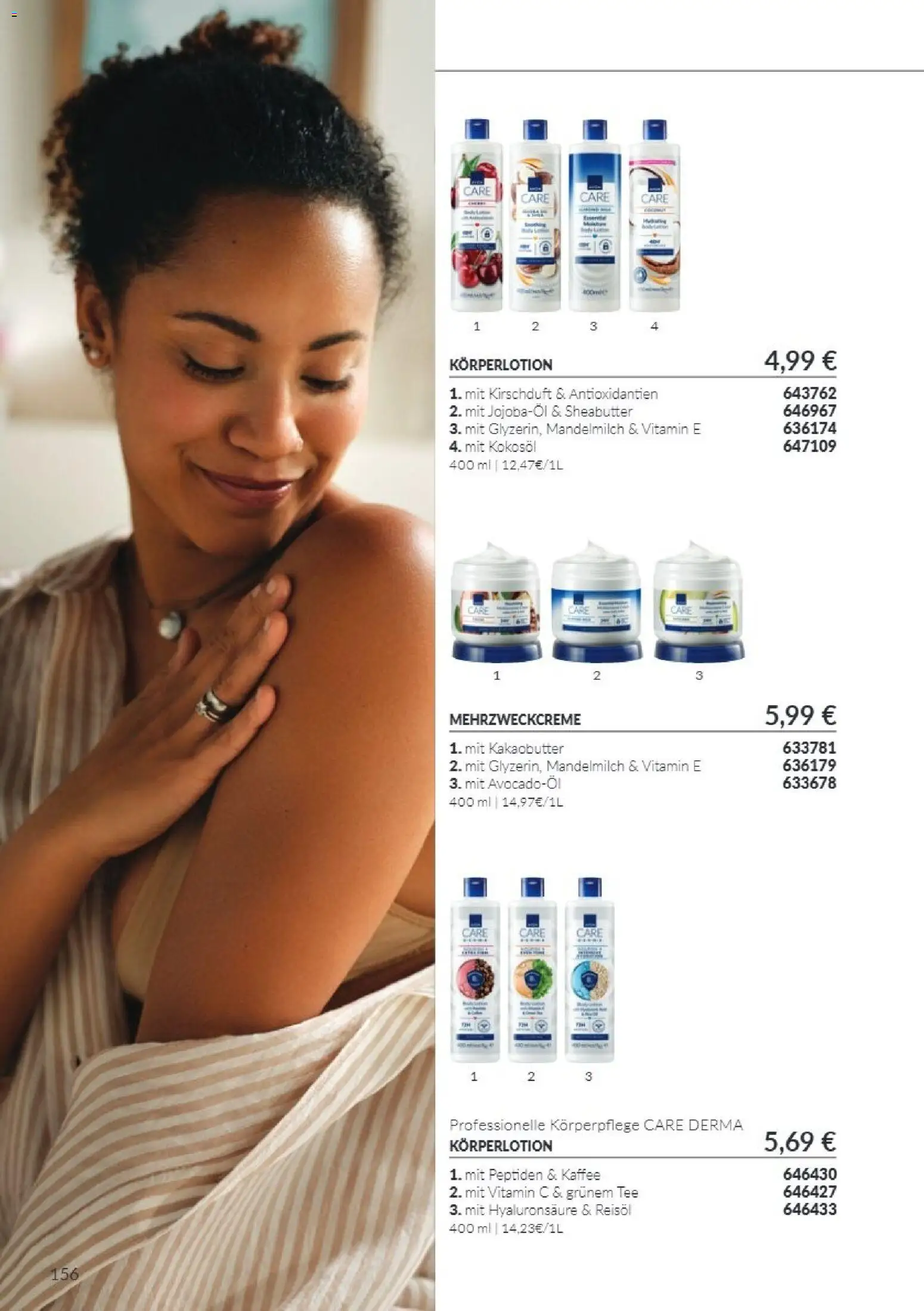 AVON Katalog Oktober 2026 – gültig ab 01.10.2026 | Seite: 156 | Produkte: Kakaobutter, Kaffee, Körperlotion, Tee