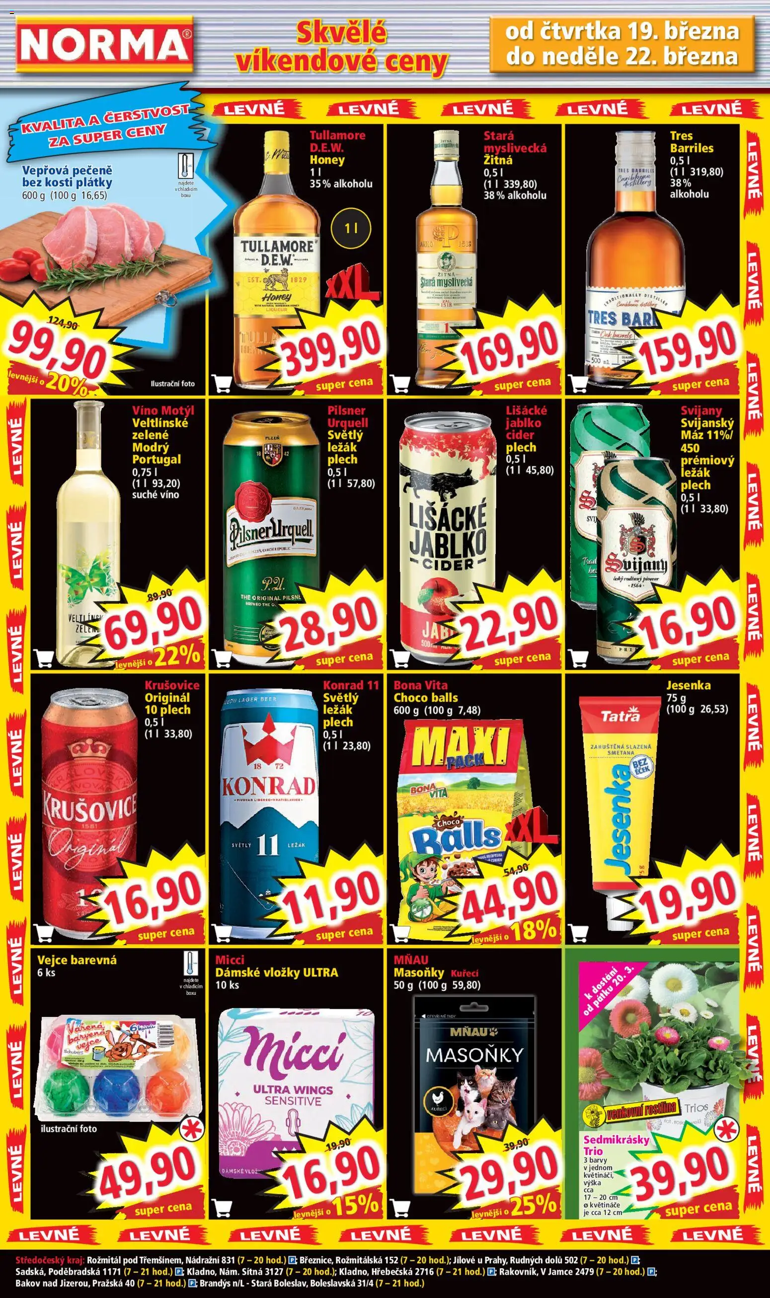 Norma leták od 16.03.2026 | Strana: 7 | Produkty: Pilsner, Stará myslivecká, Víno Motýl, Barvy