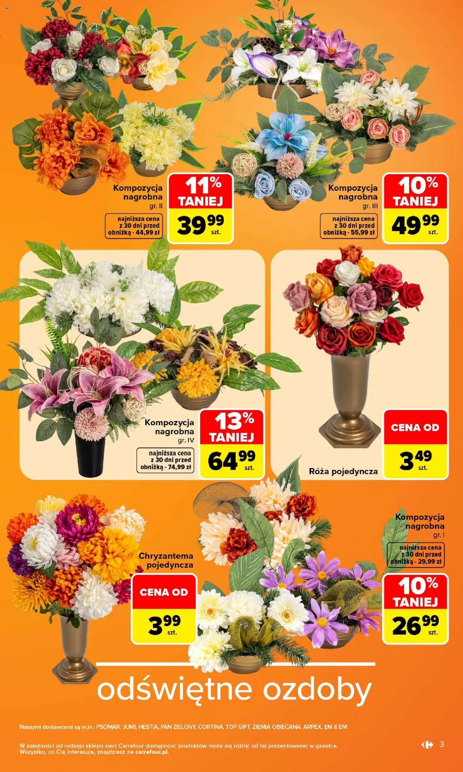 Carrefour gazetka - Wybór na czas zadumy od 21.09.2026 | Strona: 3 | Produkty: Top, Ziemia