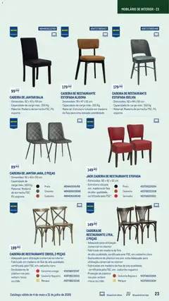 Pré-visualização Makro Especial Mobiliário válido de 04.05.2026 | Página: 23 | Produtos: Cadeira