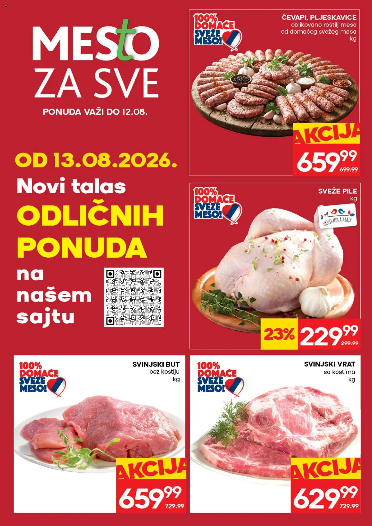 Roda katalog - važi od 06.08.2026 | Strana: 6 | Proizvode: Pljeskavice, Svinjski vrat, Svinjski but, Roštilj