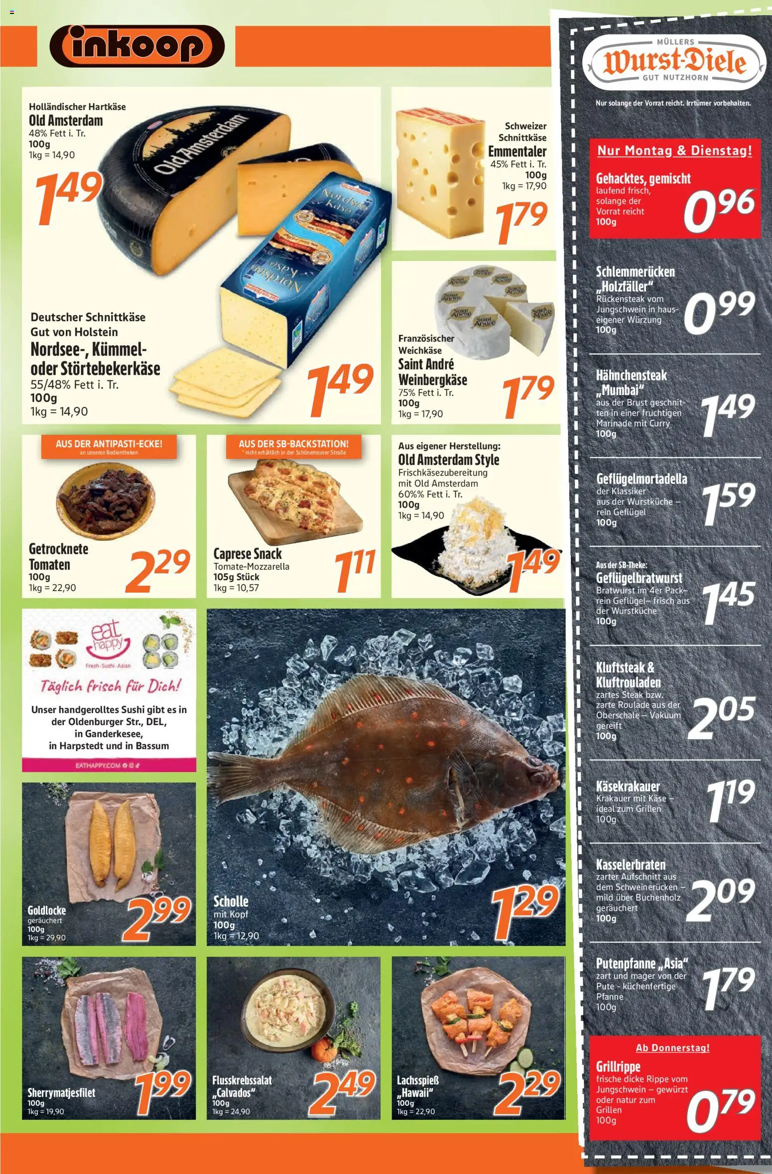 Inkoop Prospekt – gültig ab 24.08.2026 | Seite: 3 | Produkte: Pute, Bratwurst, Tomaten, Steak