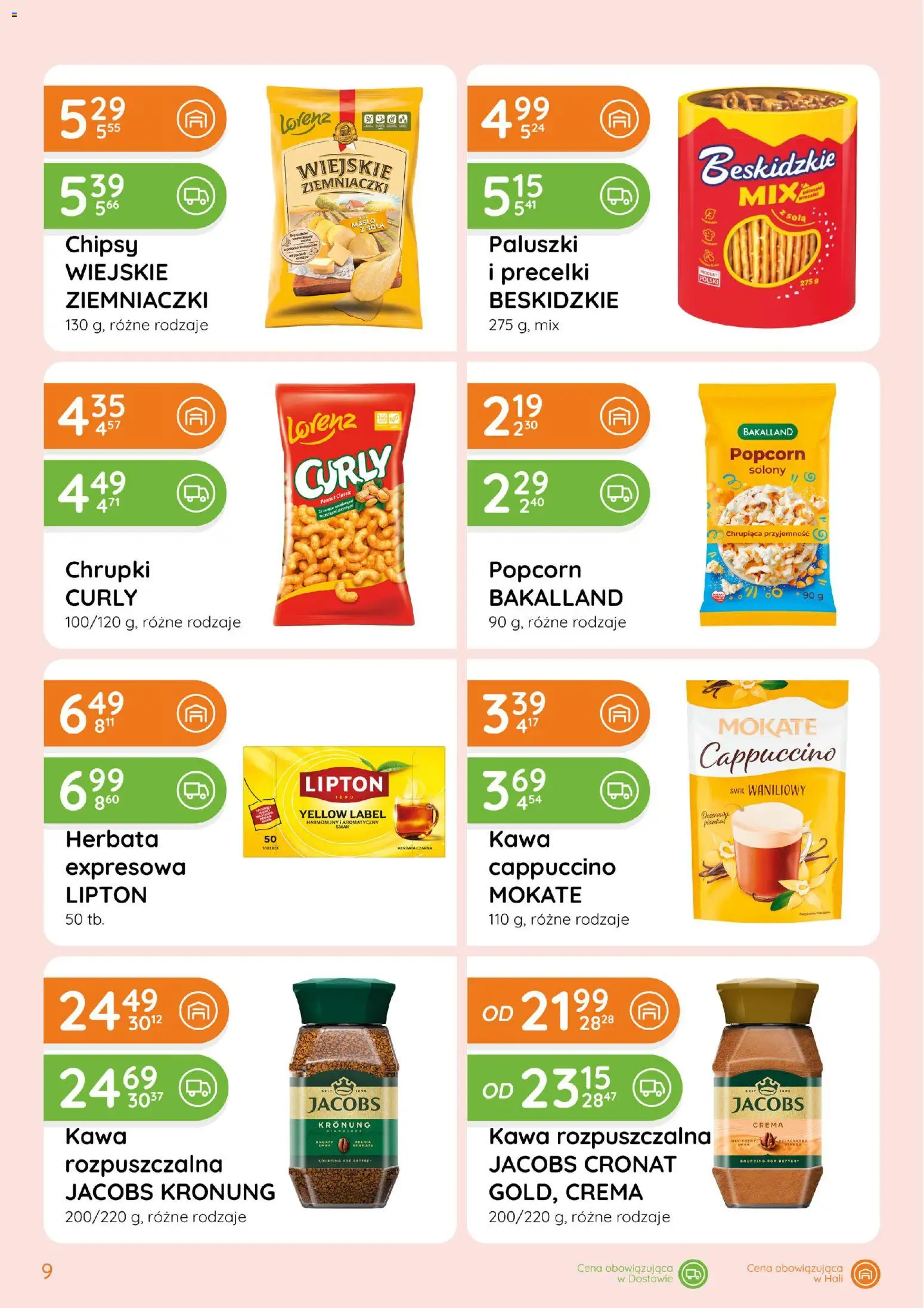 Eurocash gazetka - Ofensywa Spożywcza od 29.10.2026 | Strona: 9 | Produkty: Chipsy, Jacobs, Ziemniaczki, Popcorn