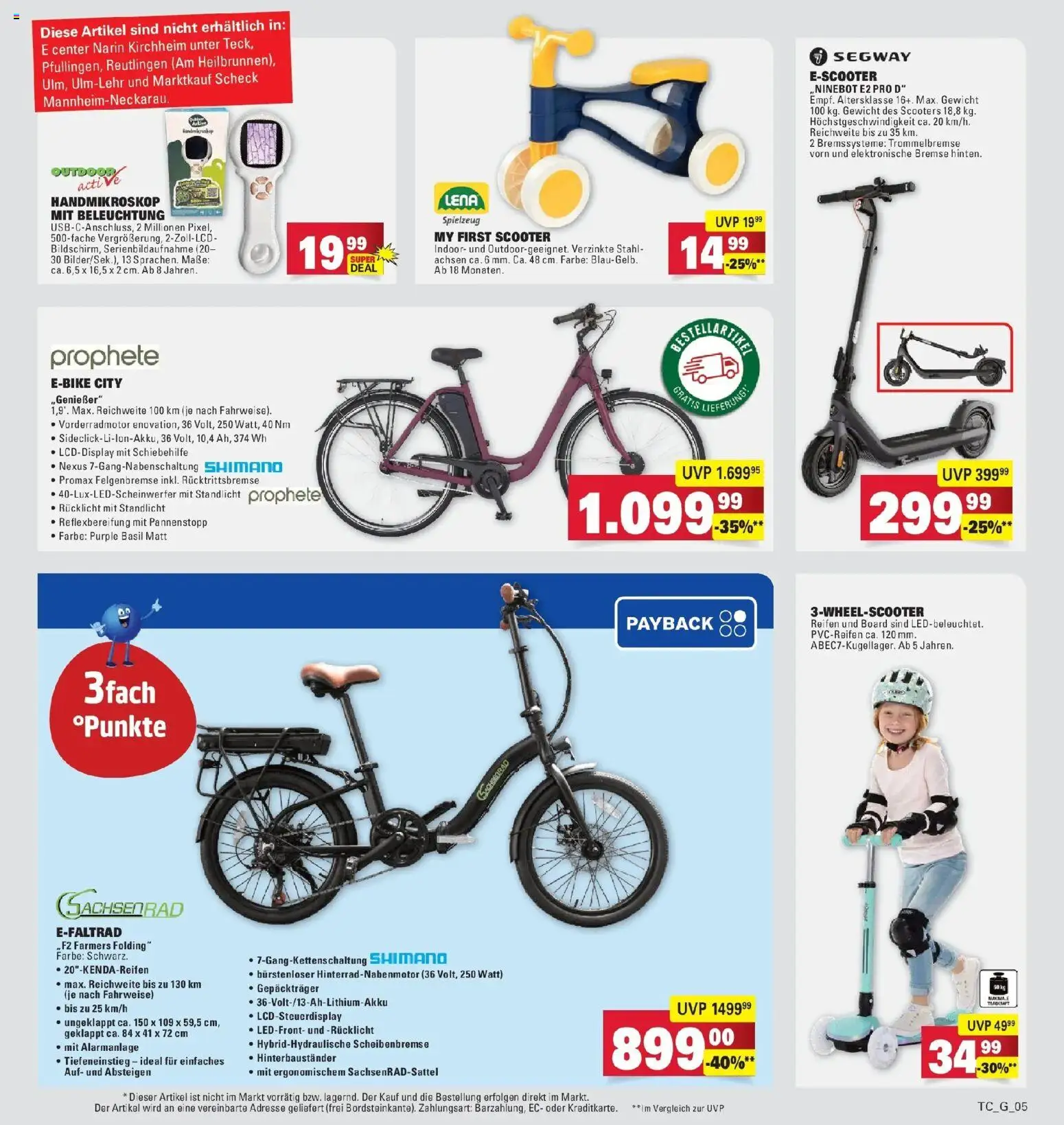 E center Prospekt Göppingen – gültig ab 17.05.2026 | Seite: 43 | Produkte: Gewicht, Scooter