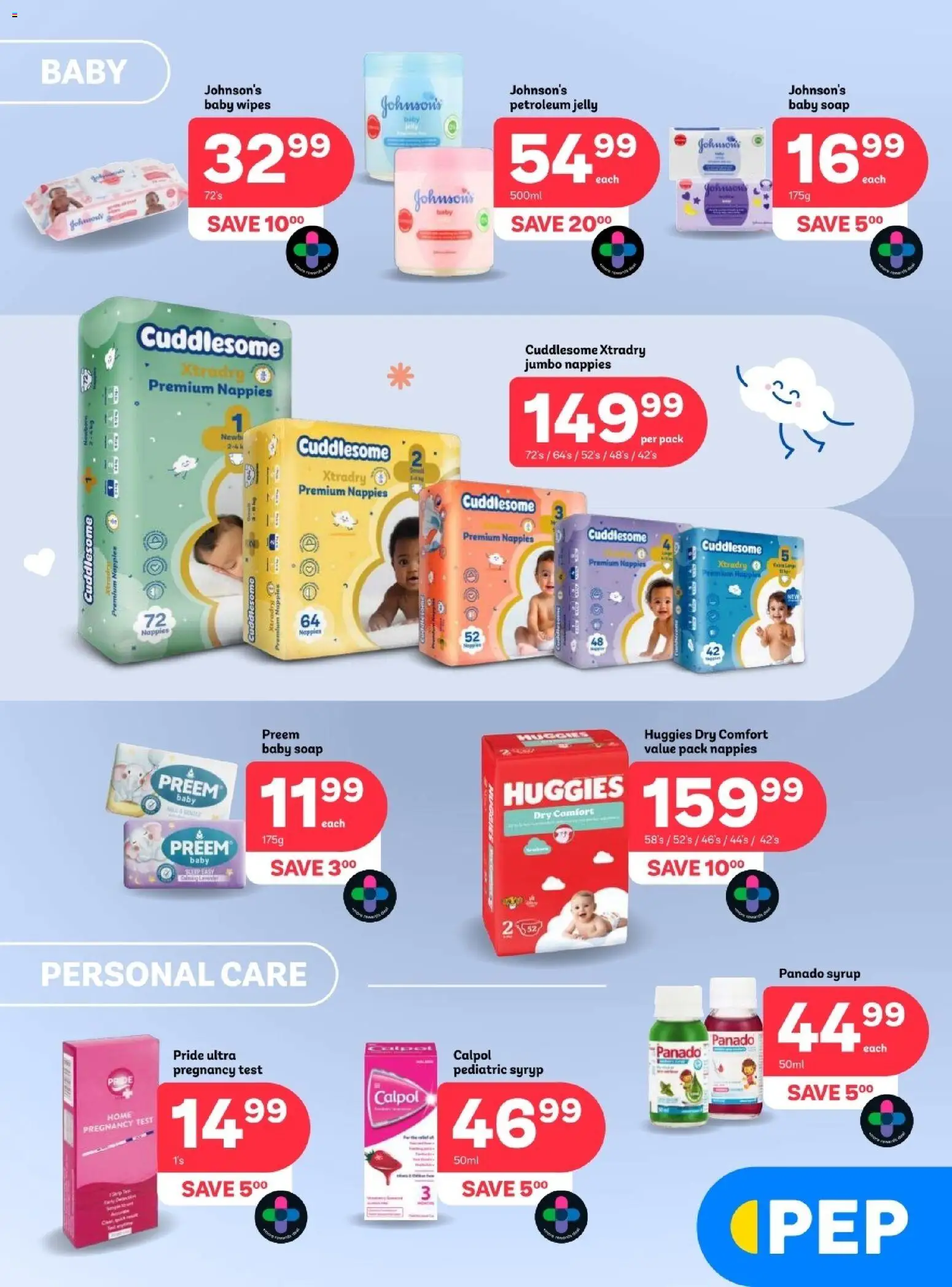 New PEP Stores catalogue – valid from 26/08/2026 | Page: 2 | Products: Syrup, Soap, Petroleum jelly, Nappies