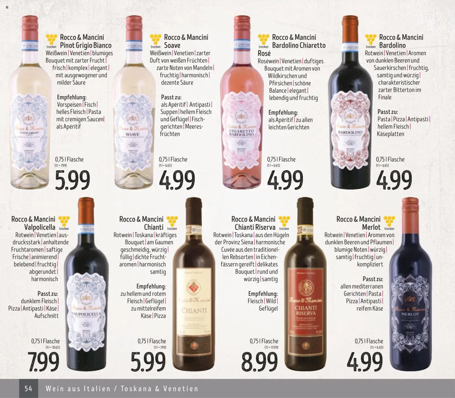 Edeka Struve Wein– und Spirituosen – gültig ab 14.11.2025 | Seite: 54 | Produkte: Käse, Weißwein, Pasta, Pizza