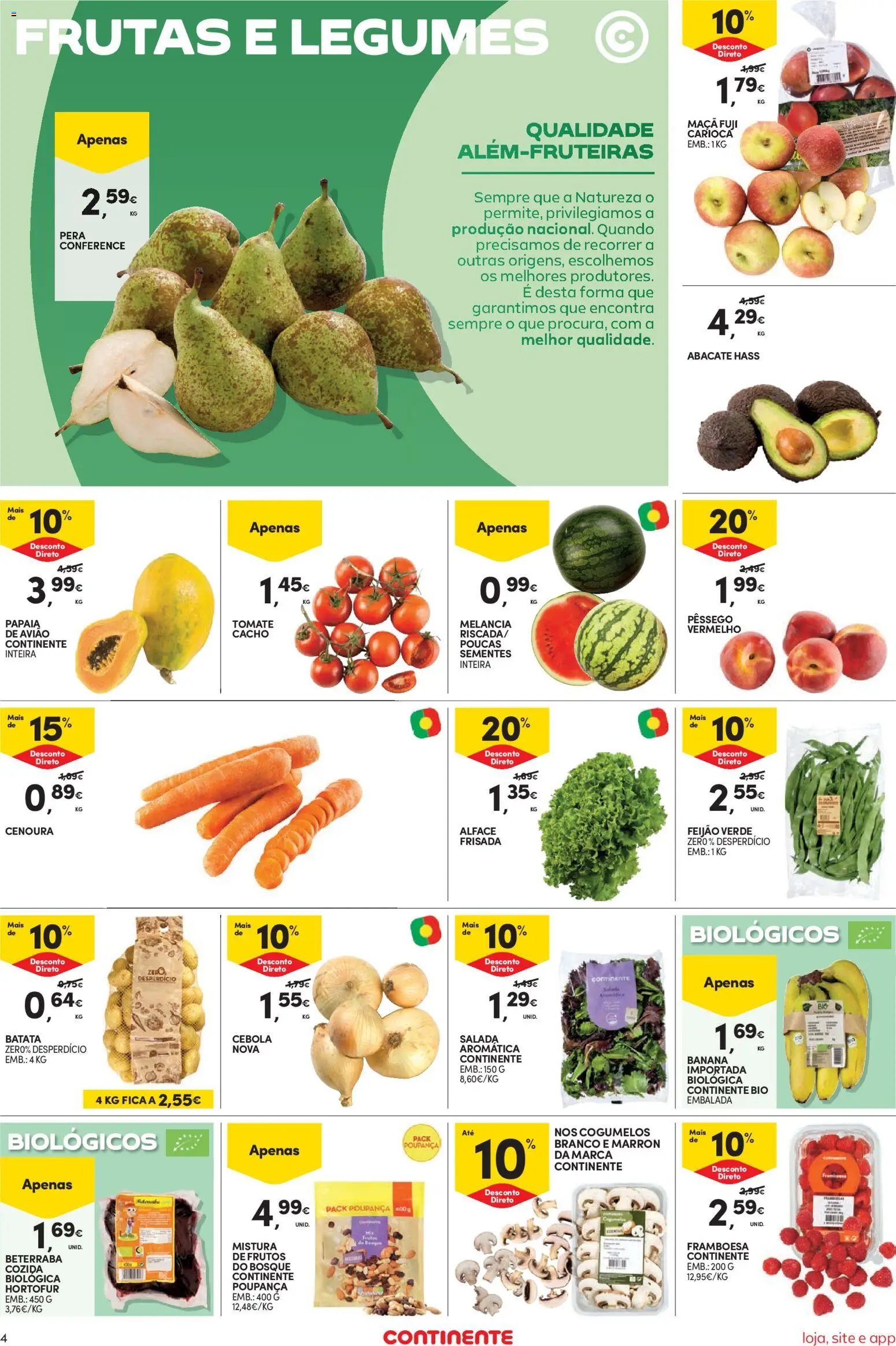 Continente Semanal Continente Bom Dia │ válido de 18/08/2026 | Página: 4 | Produtos: Beterraba, Cenoura, Feijão, Salada