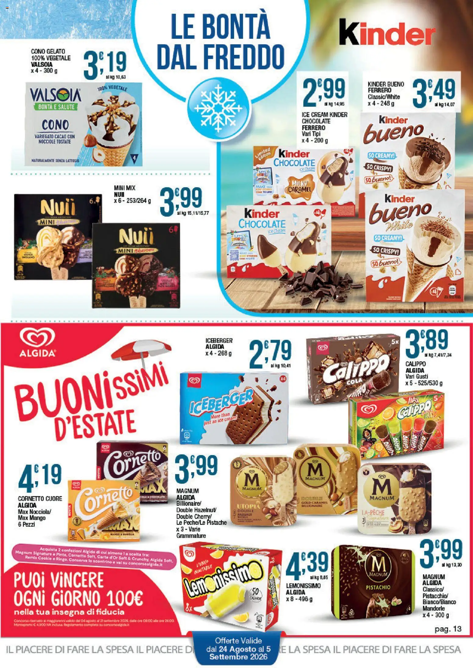 Volantino Sidis del 24/08/2026 | Pagina: 13 | Prodotti: Magnum, Gelato, Mango, Nocciole