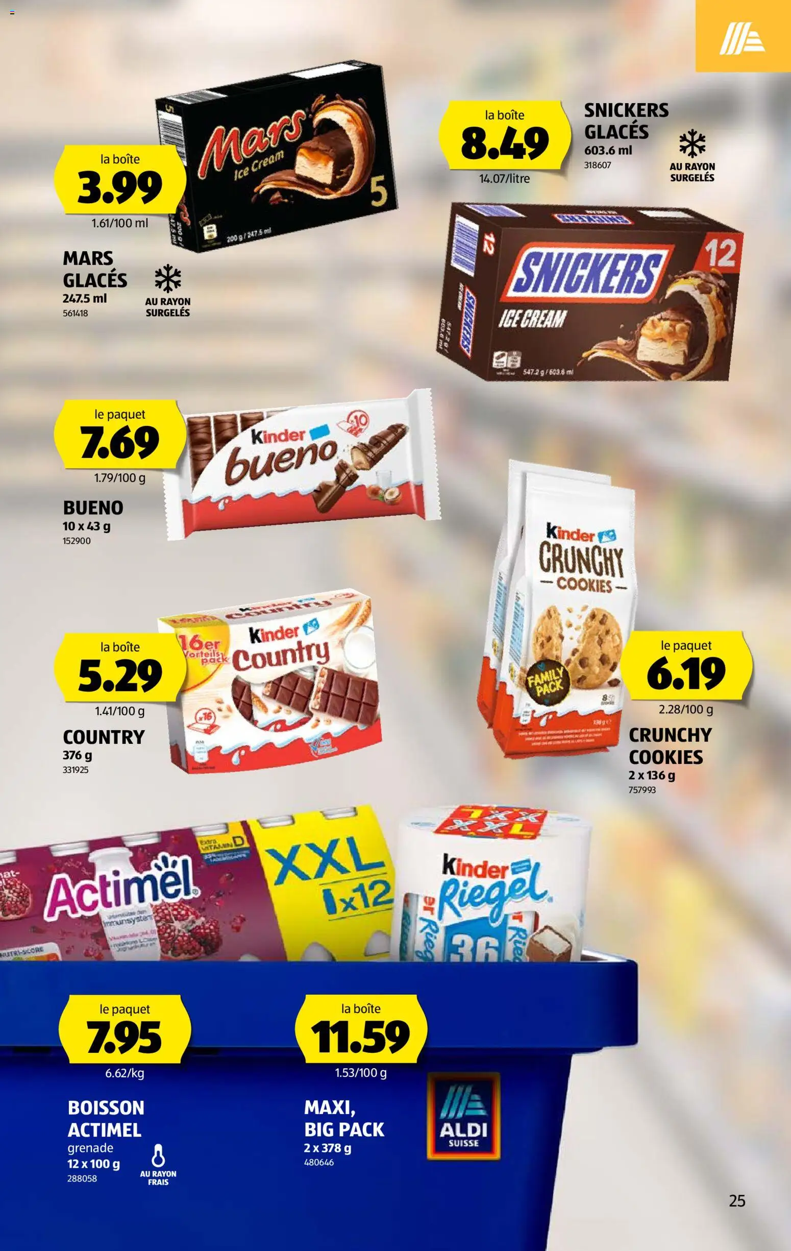 Aldi aktionen FR – gültig ab 11.06.2026 | Seite: 29 | Produkte: Actimel, Snickers, Mars