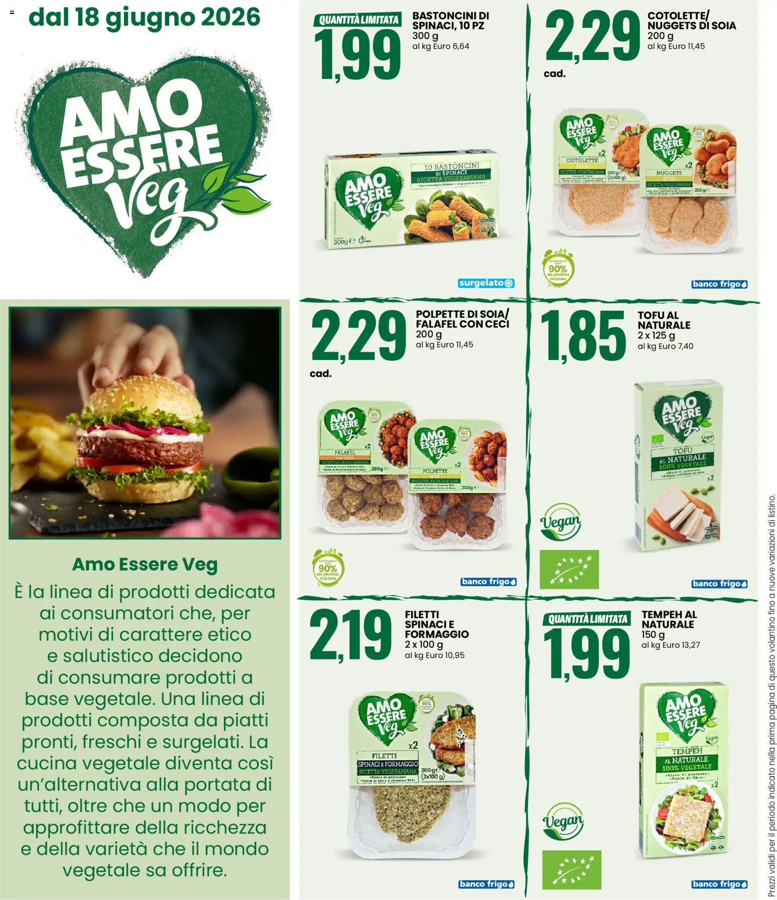 Volantino Eurospin del 18.06.2026 | Pagina: 8 | Prodotti: Nuggets, Ceci, Falafel, Tofu