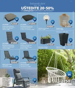 VONGE baštenska lounge stolica, Aluminijum i tekstilen. Podesiva naslona za leđa i naslona za noge. Sa jastukom. - pregled Jysk kataloga - važi od 08.07.2026 | Strana: 3