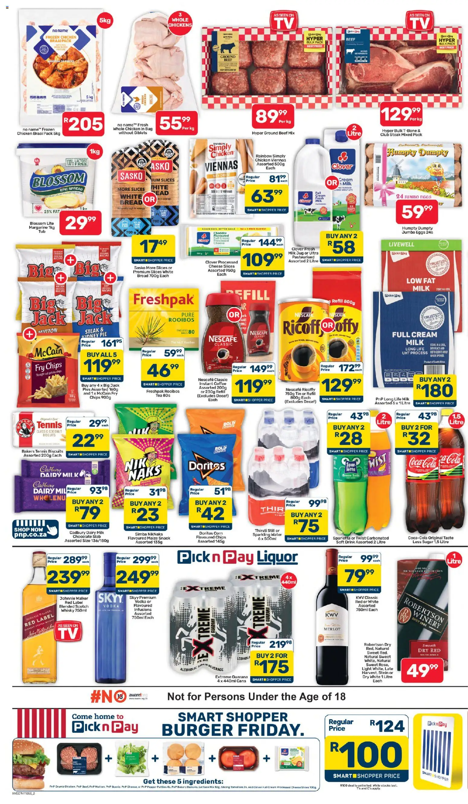 New Pick n Pay catalogue – valid from 07/07/2026 | Page: 2 | Products: Bread, Tea, Vodka, Lettuce