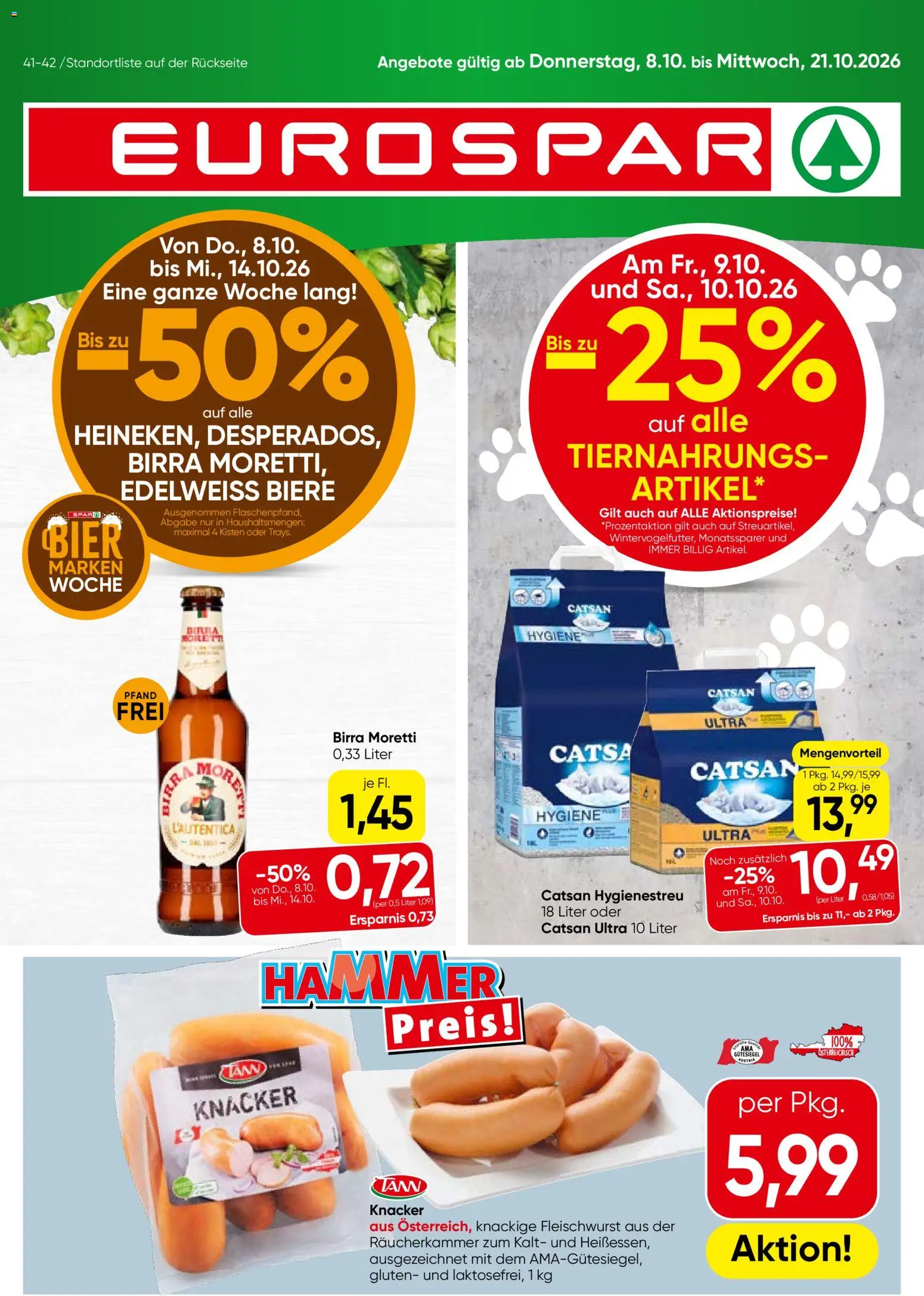 Eurospar Donnerstag, 8. Oktober Frische Produkte