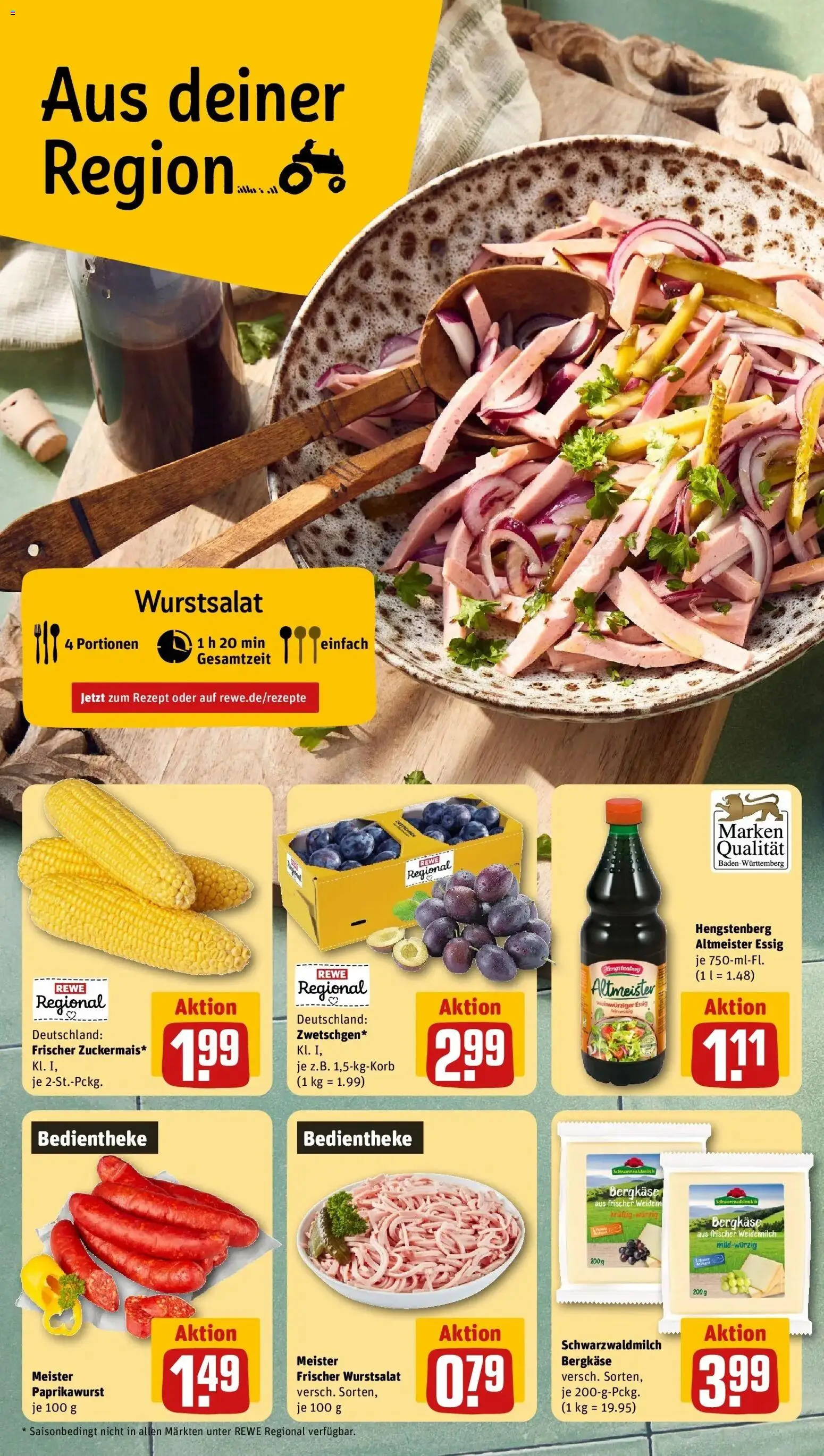 Rewe Prospekt Stuttgart / Bad Cannstatt – gültig ab 27.07.2026 | Seite: 4 | Produkte: Essig