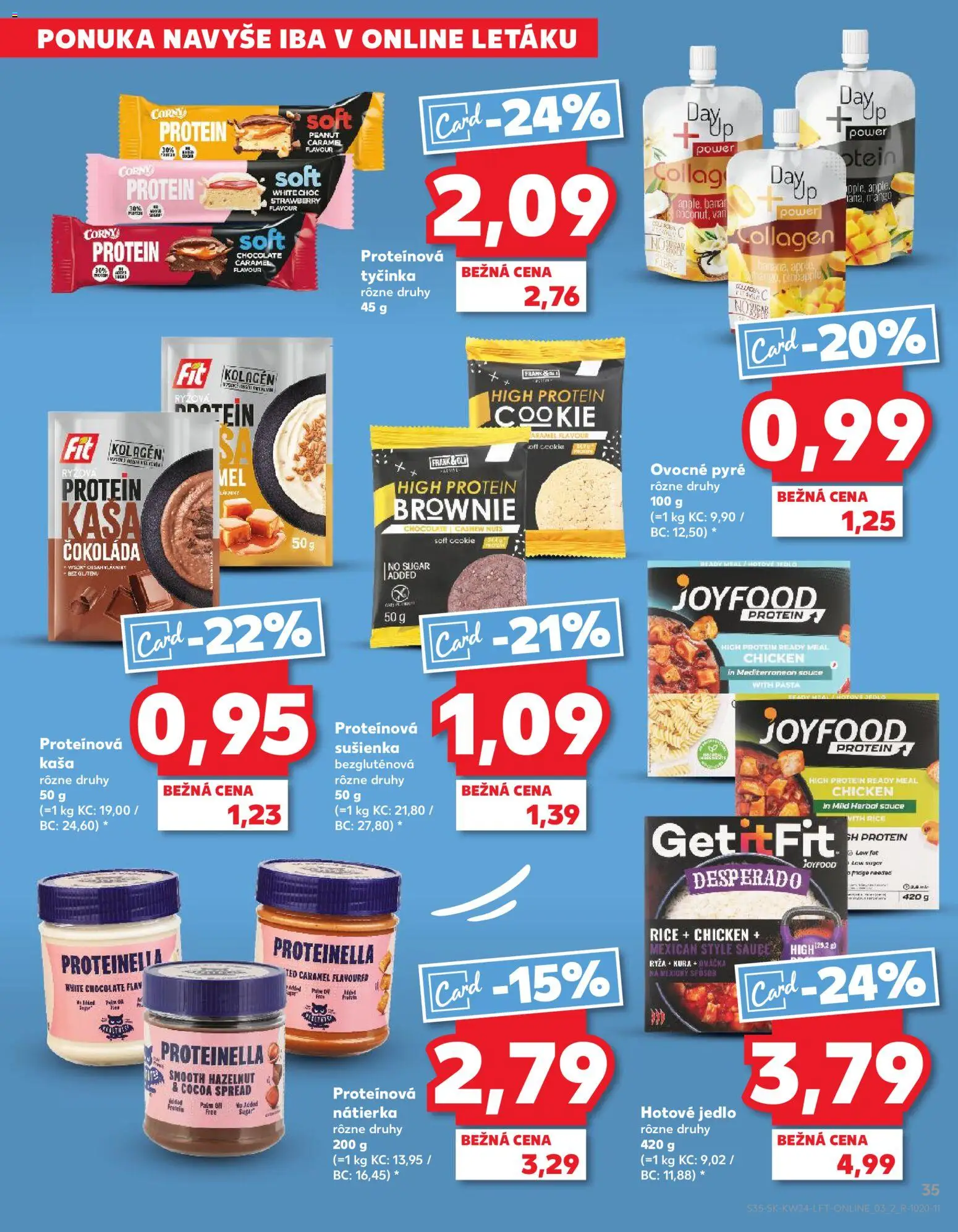 Nové Kaufland akcie – leták je platný od 11.06.2026 | Strana: 35 | Produkty: Ryža, Protein, Kolagén, Čokoláda