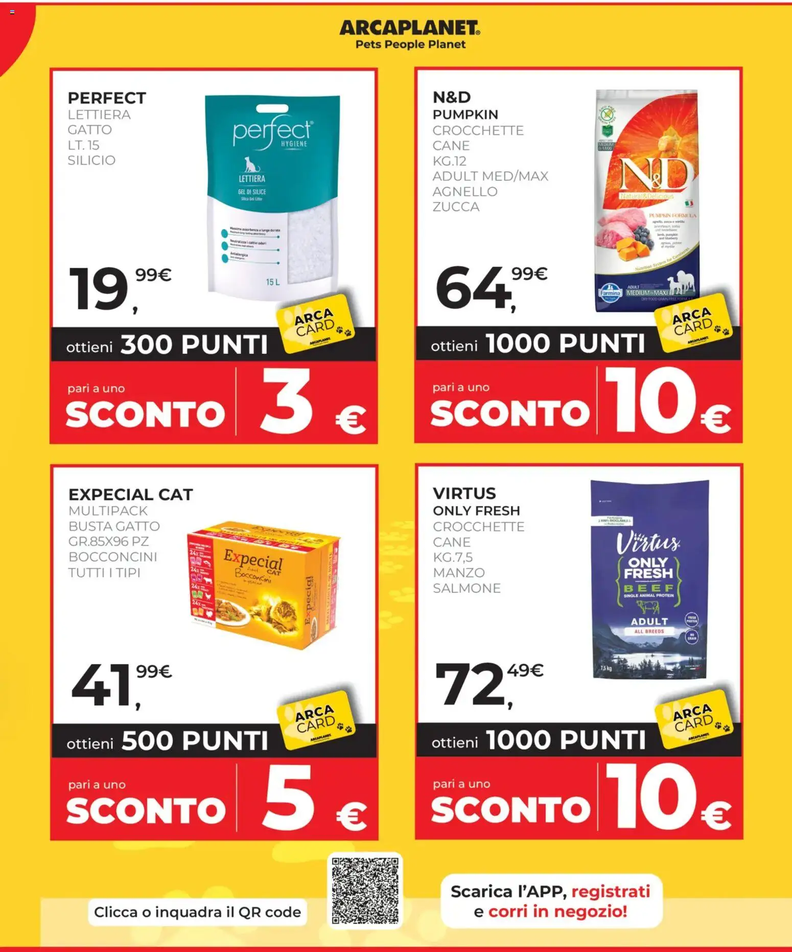 Volantino Arcaplanet del 28.05.2026 | Pagina: 23 | Prodotti: Salmone, Manzo, Crocchette, Agnello