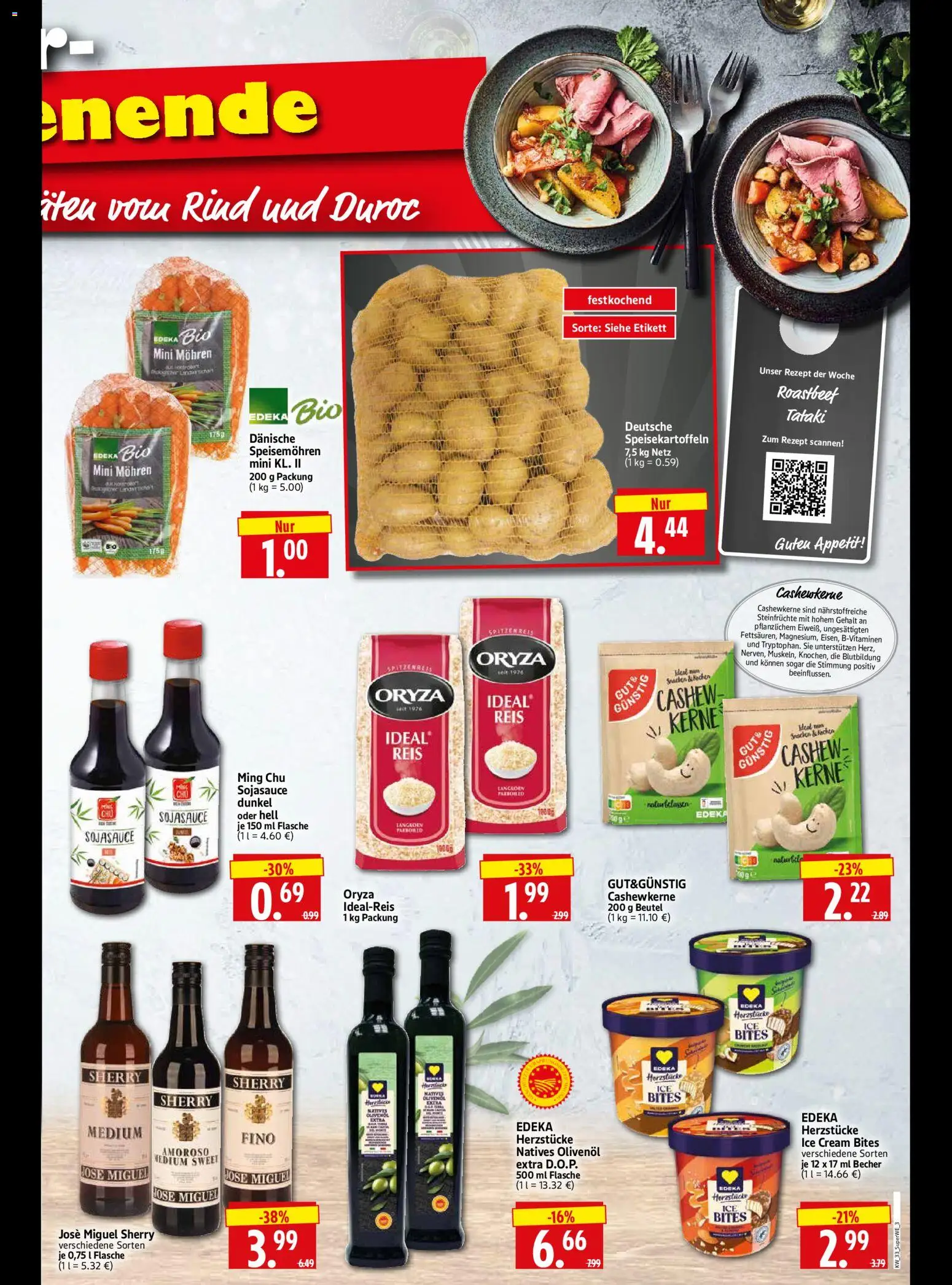 HERKULES Sonderbeilage – gültig ab 13.08.2026 | Seite: 3 | Produkte: Olivenol, Roastbeef, Mohren, Reis