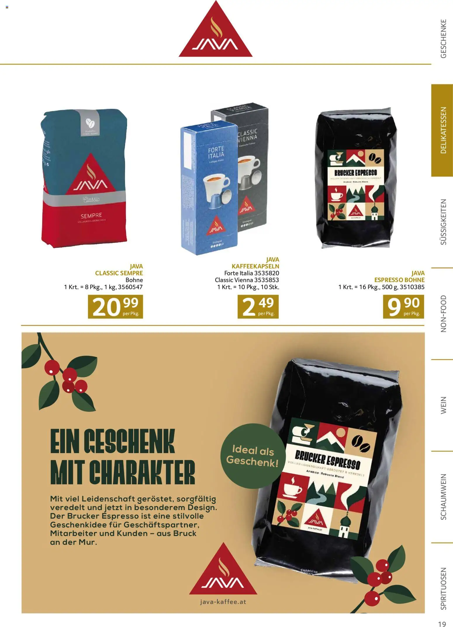 Transgourmet Christmas gültig ab 12.10.2026 | Seite: 19 | Produkte: Süßigkeiten, Bohne, Geröstet