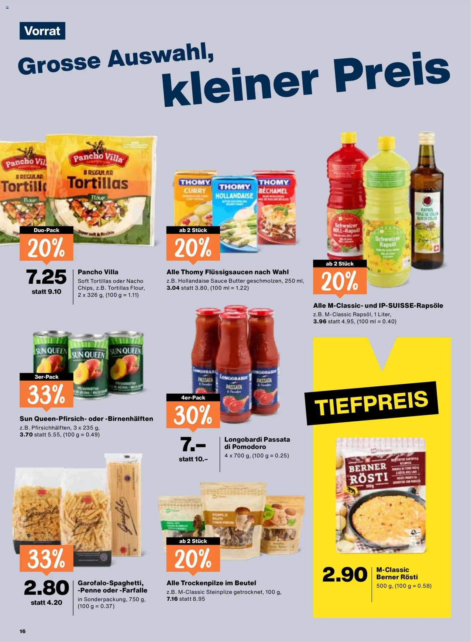 Migros aktionen – gültig ab 07.05.2026 | Seite: 16 | Produkte: Butter, Pasta, Chips