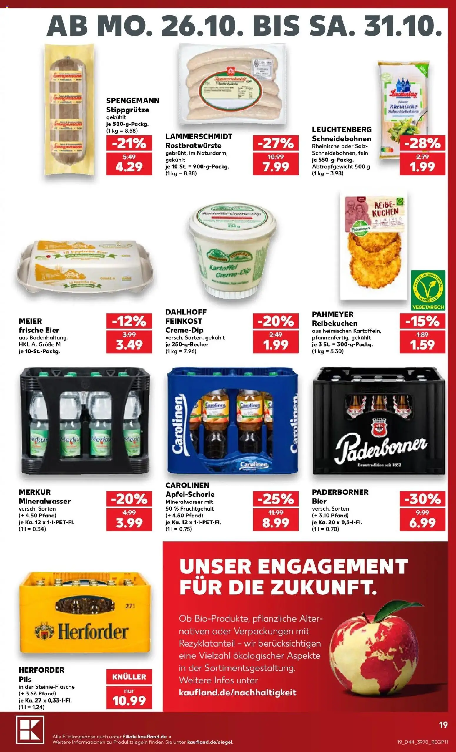 Prospekt Kaufland ab 26.10.2026 » Angebote Online zum Blättern | Seite: 23 | Produkte: Bier, Pils, Mineralwasser, Kuchen